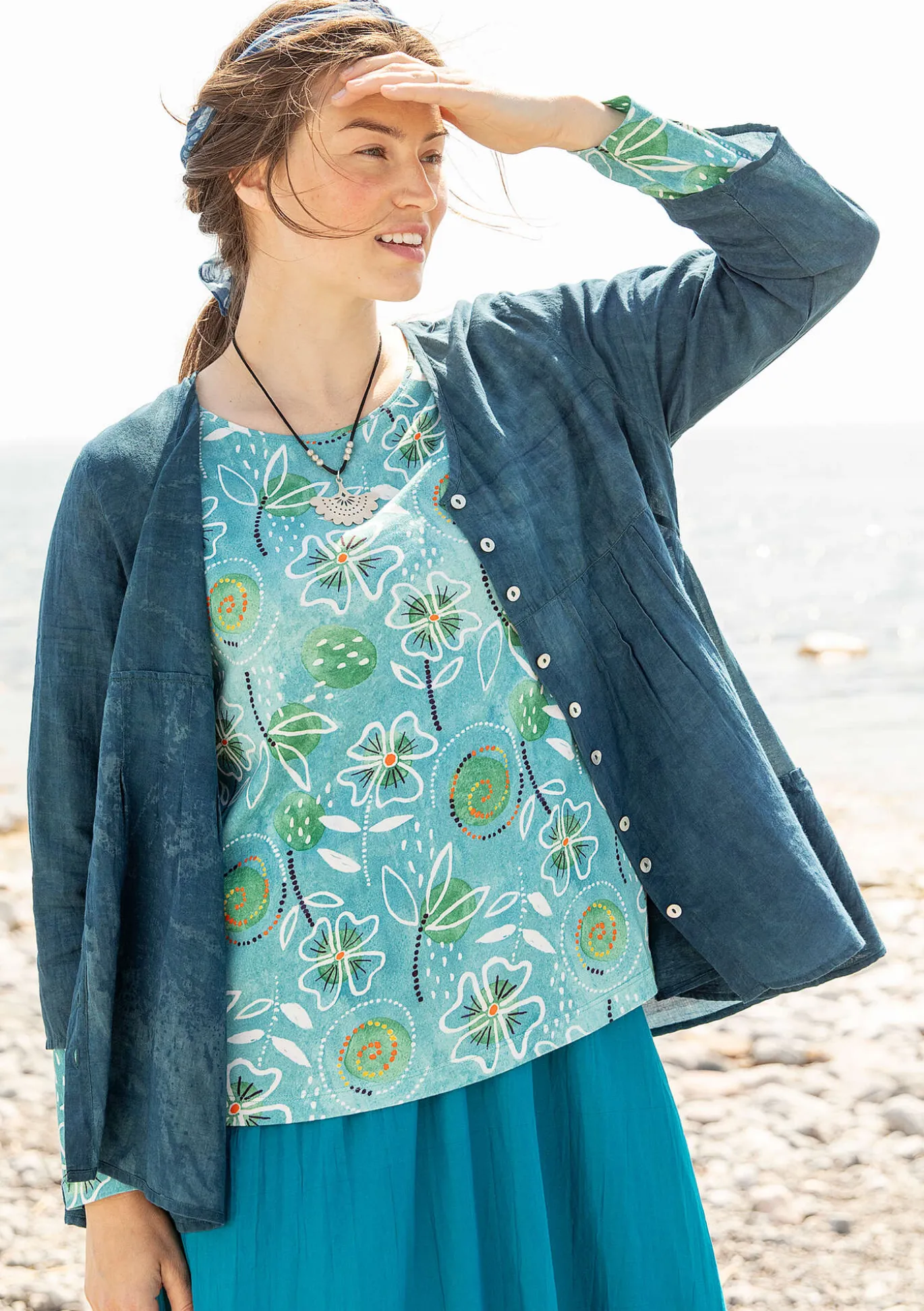 Gudrun Sjödén Shirt „Bhumika“ aus Bio-Baumwolle/Modal^ Pullover & Shirts