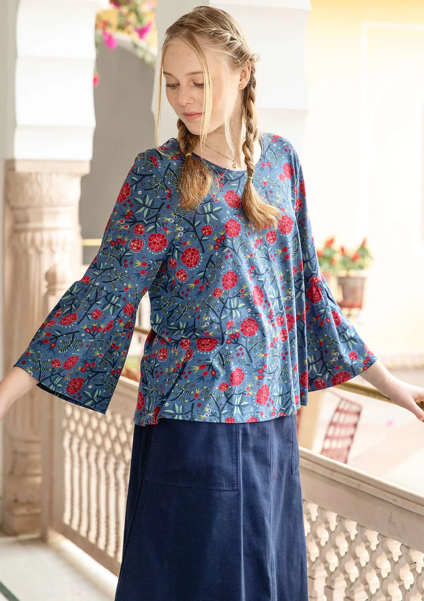 Gudrun Sjödén Shirt „Nyponros“ aus Bio-Baumwolle/Modal^ Pullover & Shirts