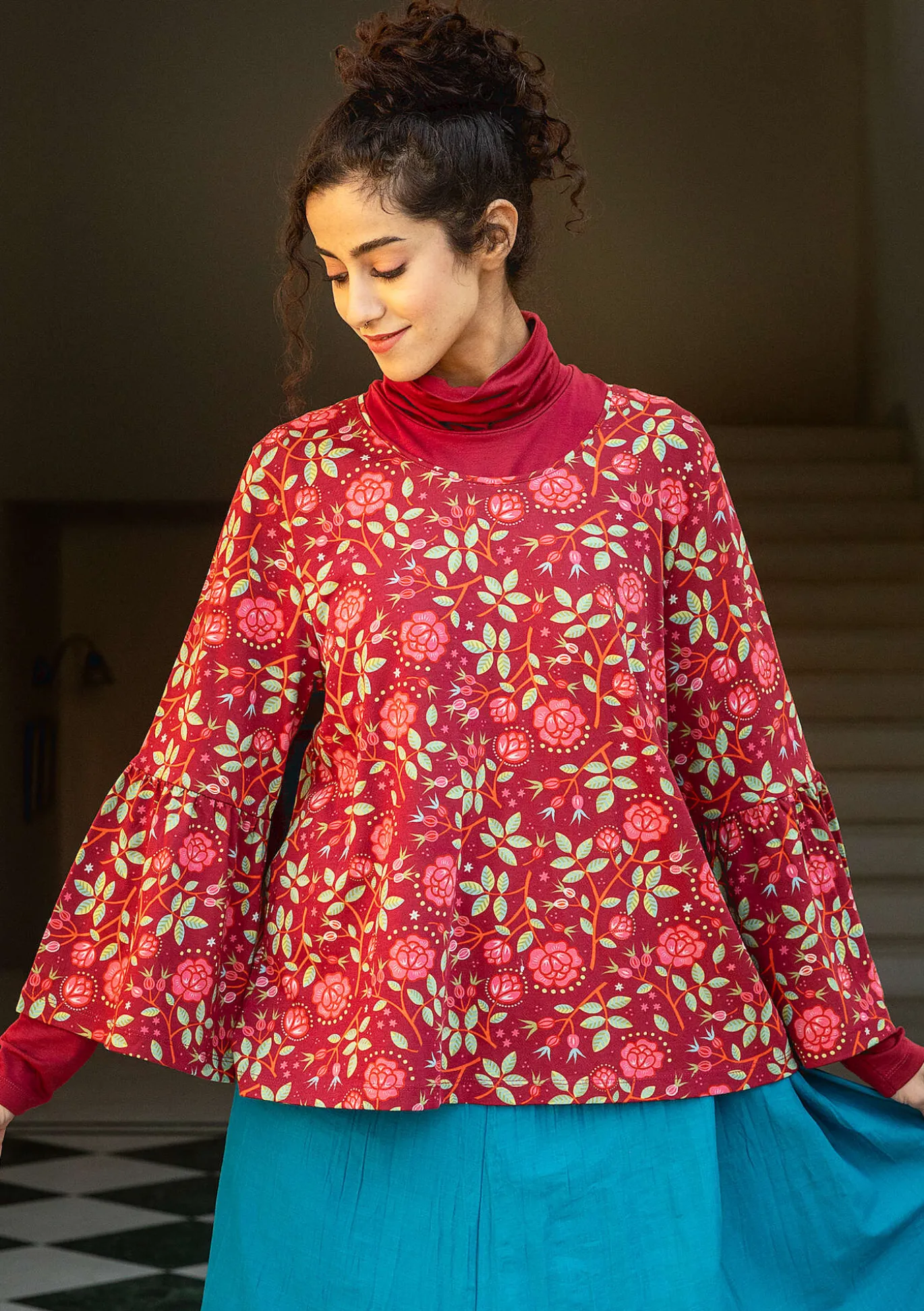 Gudrun Sjödén Shirt „Nyponros“ aus Bio-Baumwolle/Modal^ Pullover & Shirts