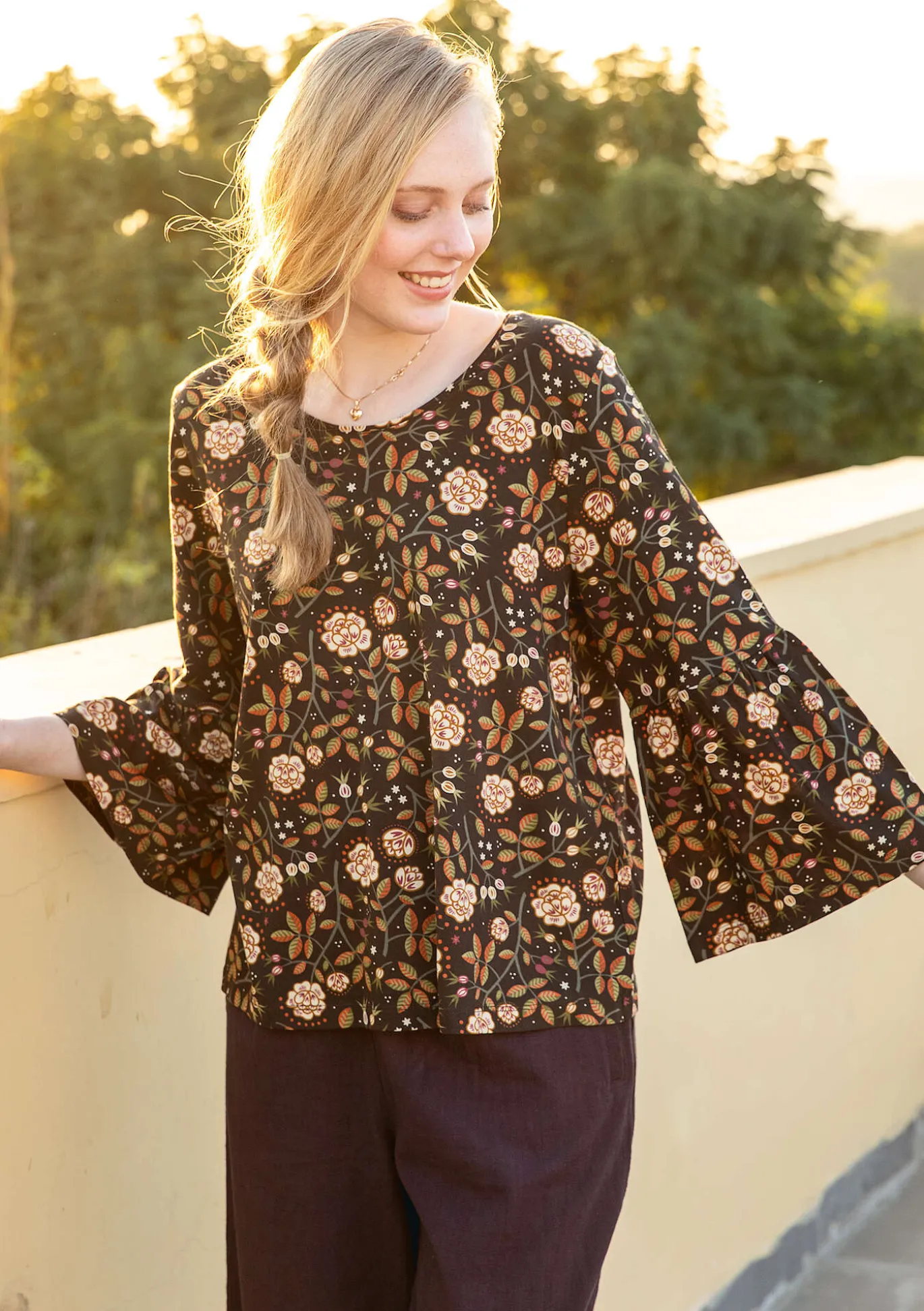 Gudrun Sjödén Shirt „Nyponros“ aus Bio-Baumwolle/Modal^ Pullover & Shirts