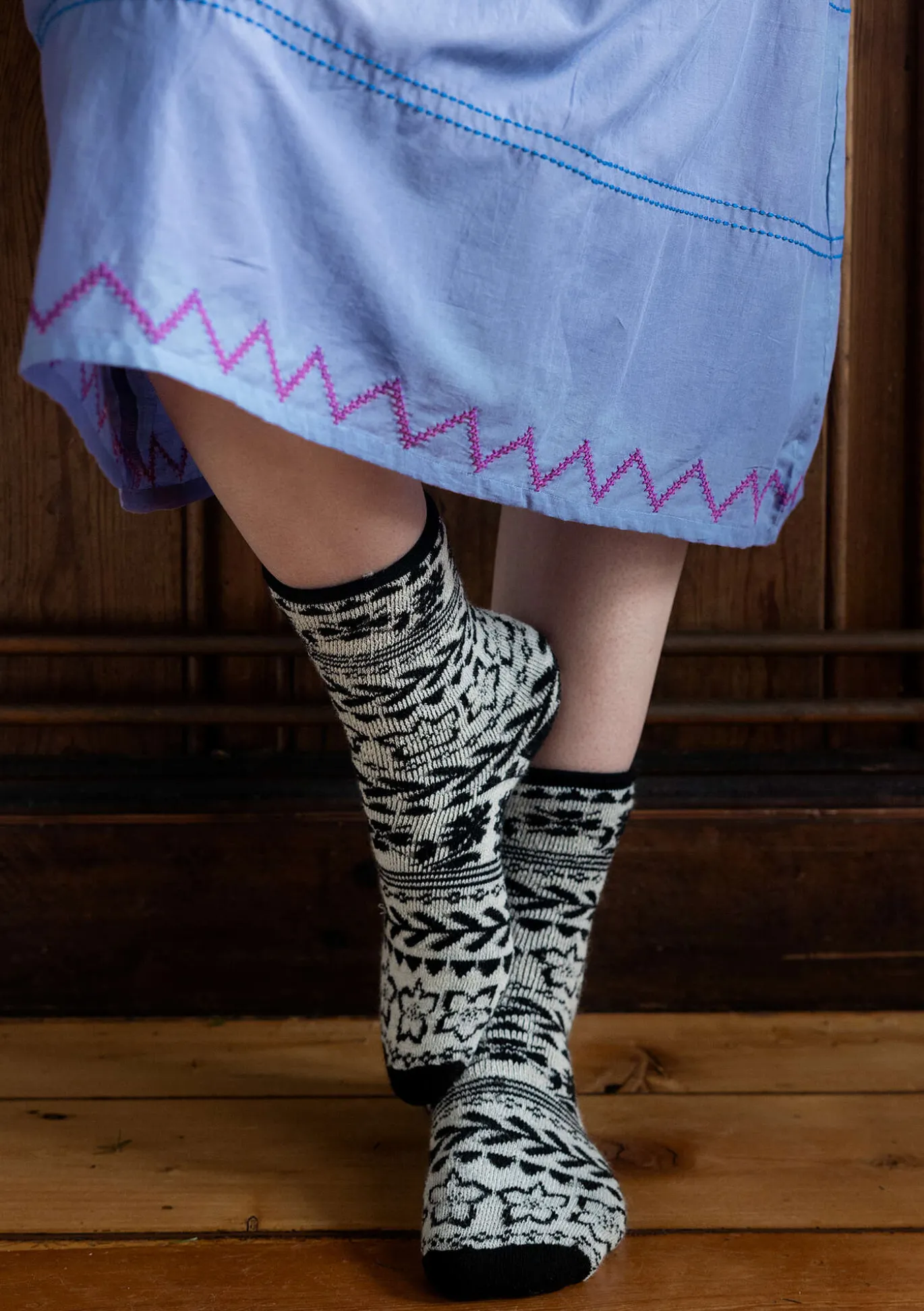 Gudrun Sjödén Socken „Twinkle“ aus Wollfrottee^ Accessoires