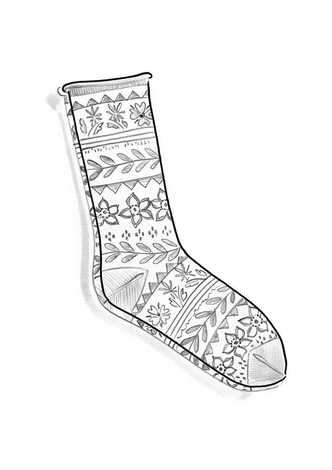 Gudrun Sjödén Socken „Twinkle“ aus Wollfrottee^ Accessoires