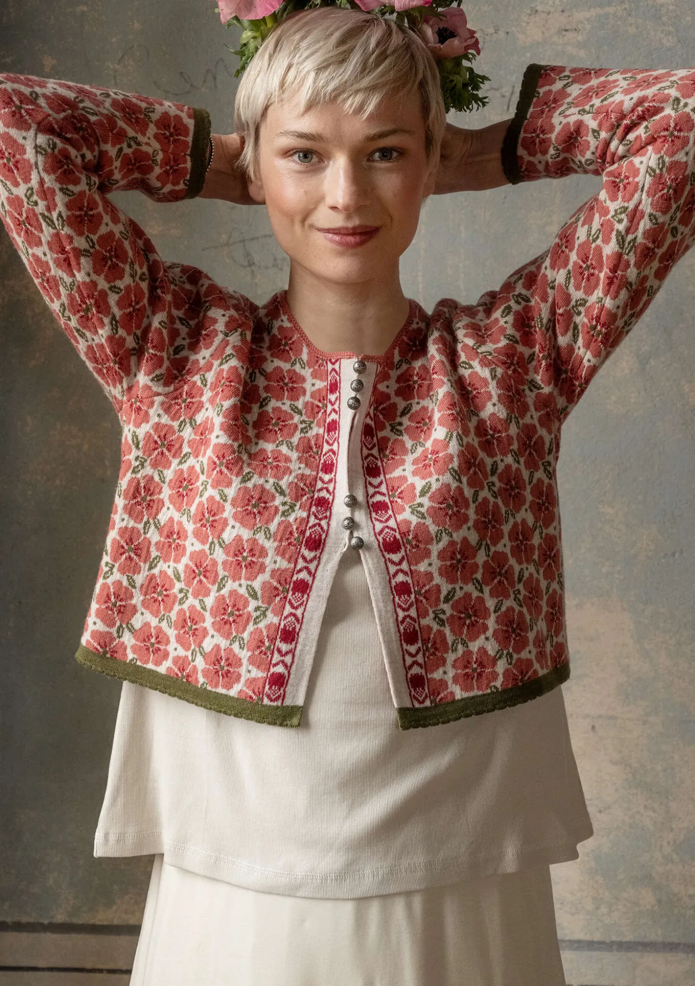 Gudrun Sjödén Strickjacke „Anemone“ aus Bio-Wolle^ Strickjacken