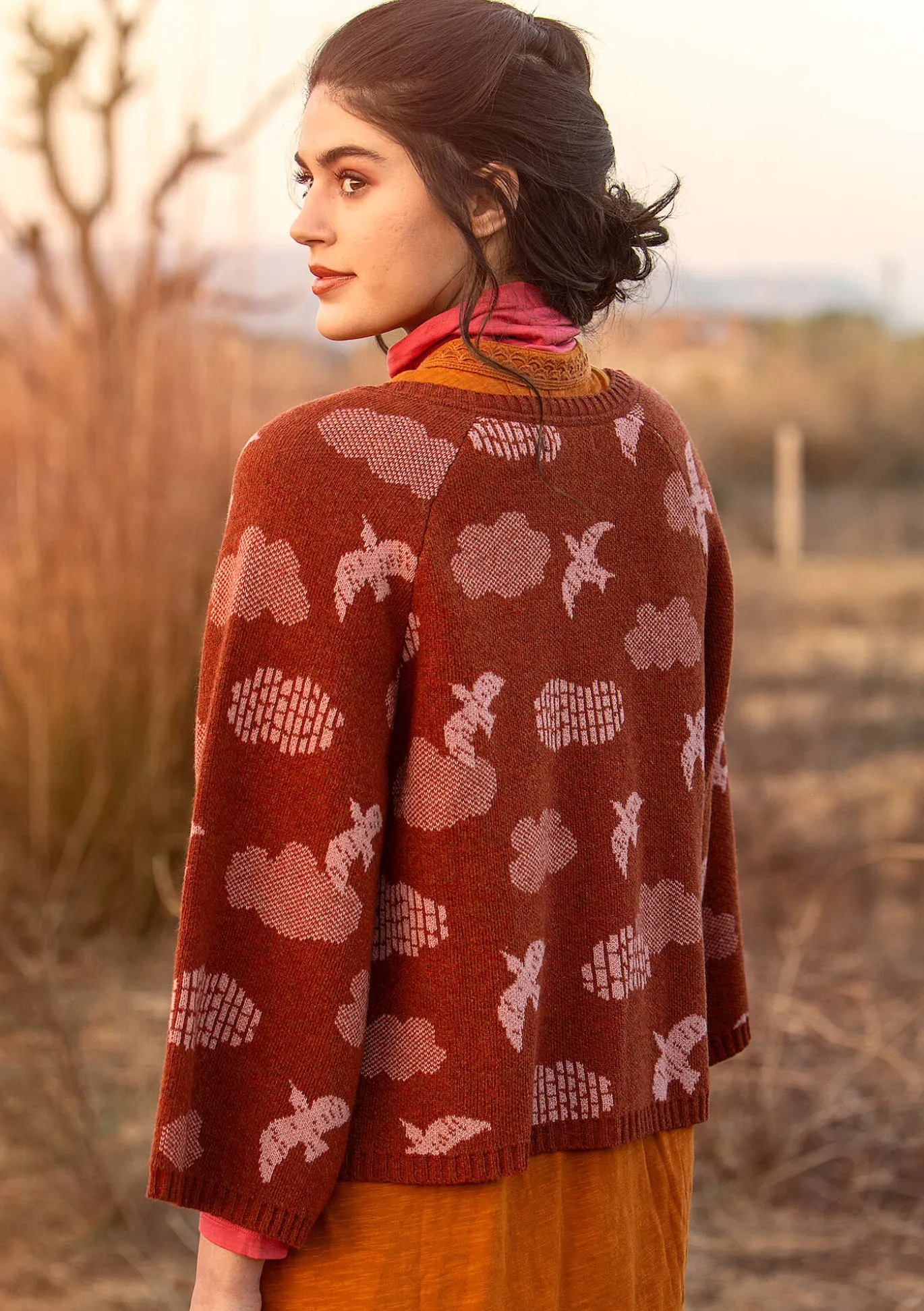 Gudrun Sjödén Strickjacke „Flyttfågel“ aus Recycling-Wollmischung/Recycling-Baumwolle^ Strickjacken