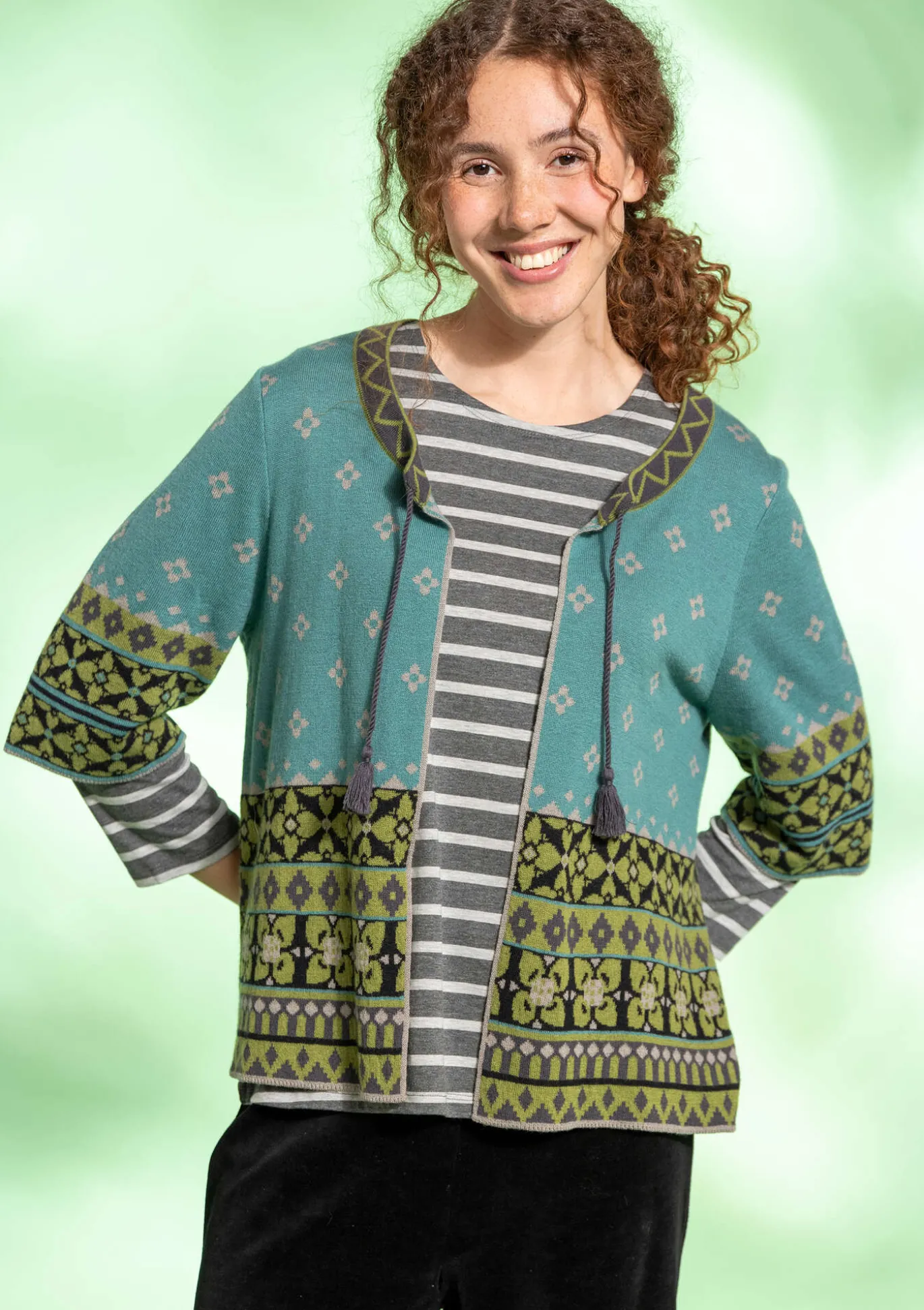 Gudrun Sjödén Strickjacke „Noon“ aus Wolle/Lyocell^ Strickjacken