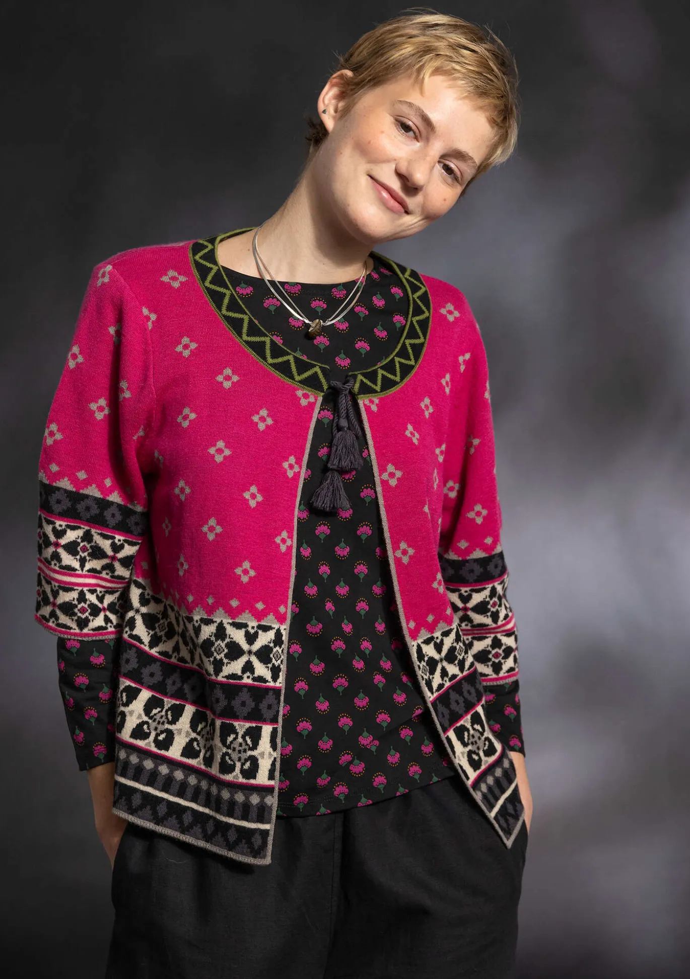 Gudrun Sjödén Strickjacke „Noon“ aus Wolle/Lyocell^ Strickjacken