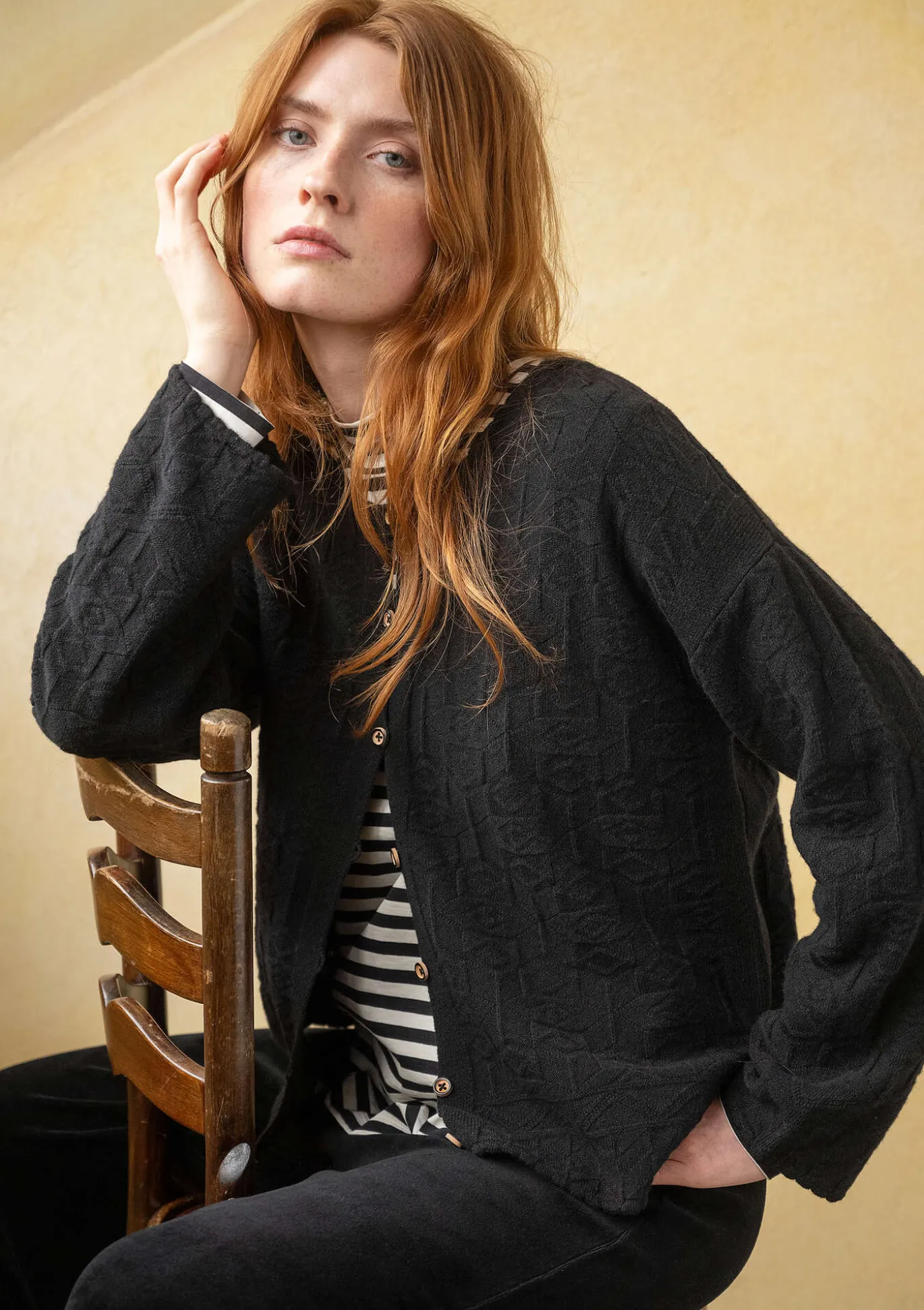 Gudrun Sjödén Strickjacke „Nova“ aus Lammwolle^ Strickjacken
