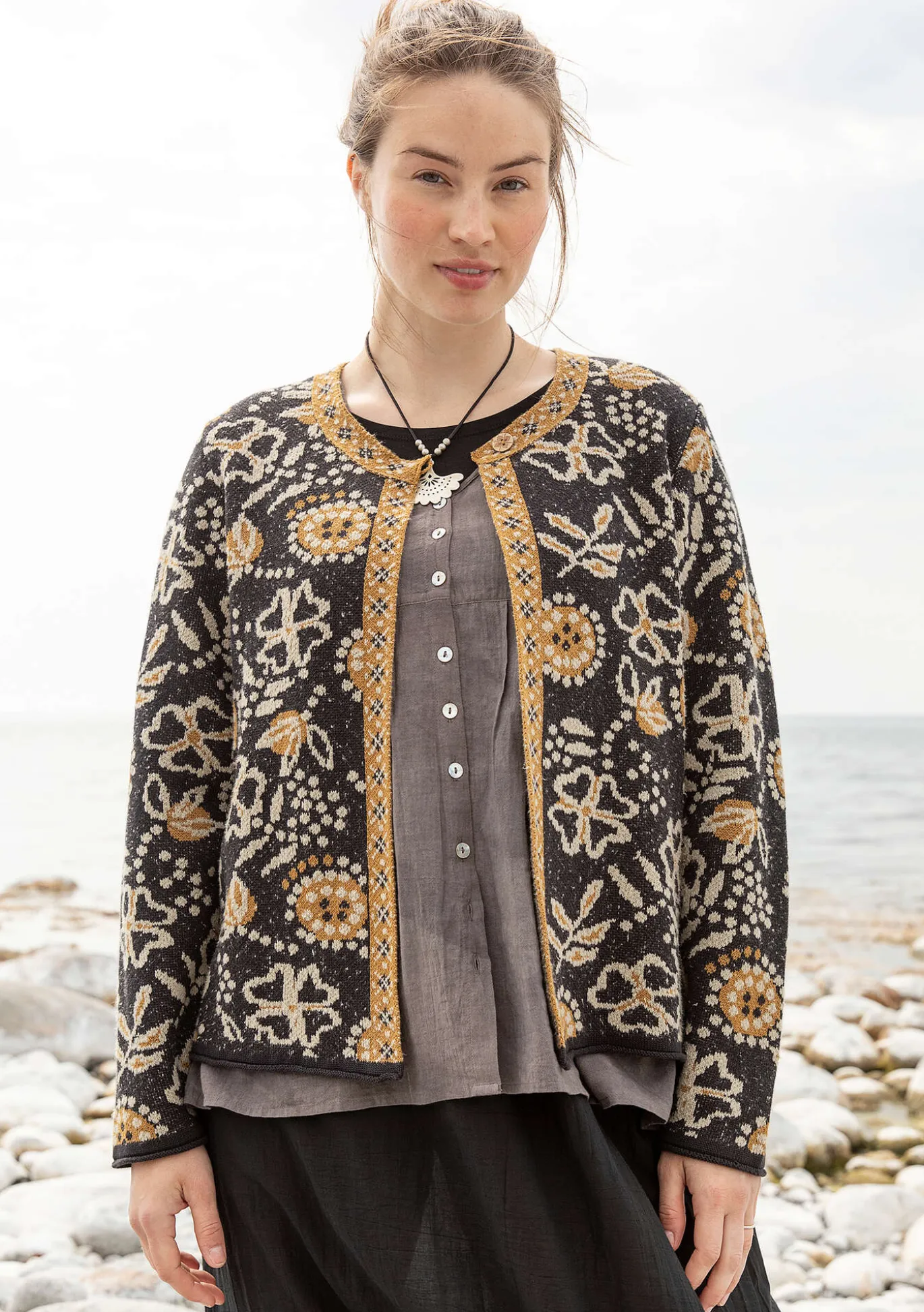 Gudrun Sjödén Strickjacke „Rashmi“ aus Bio-Baumwolle^ Strickjacken
