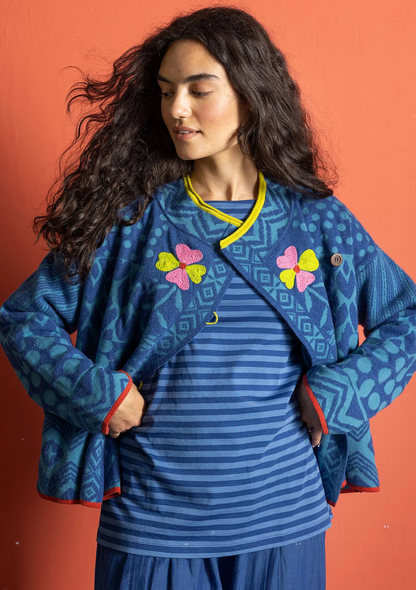 Gudrun Sjödén Strickjacke „Viktoria“ aus Baumwolle/Lammwolle^ Strickjacken