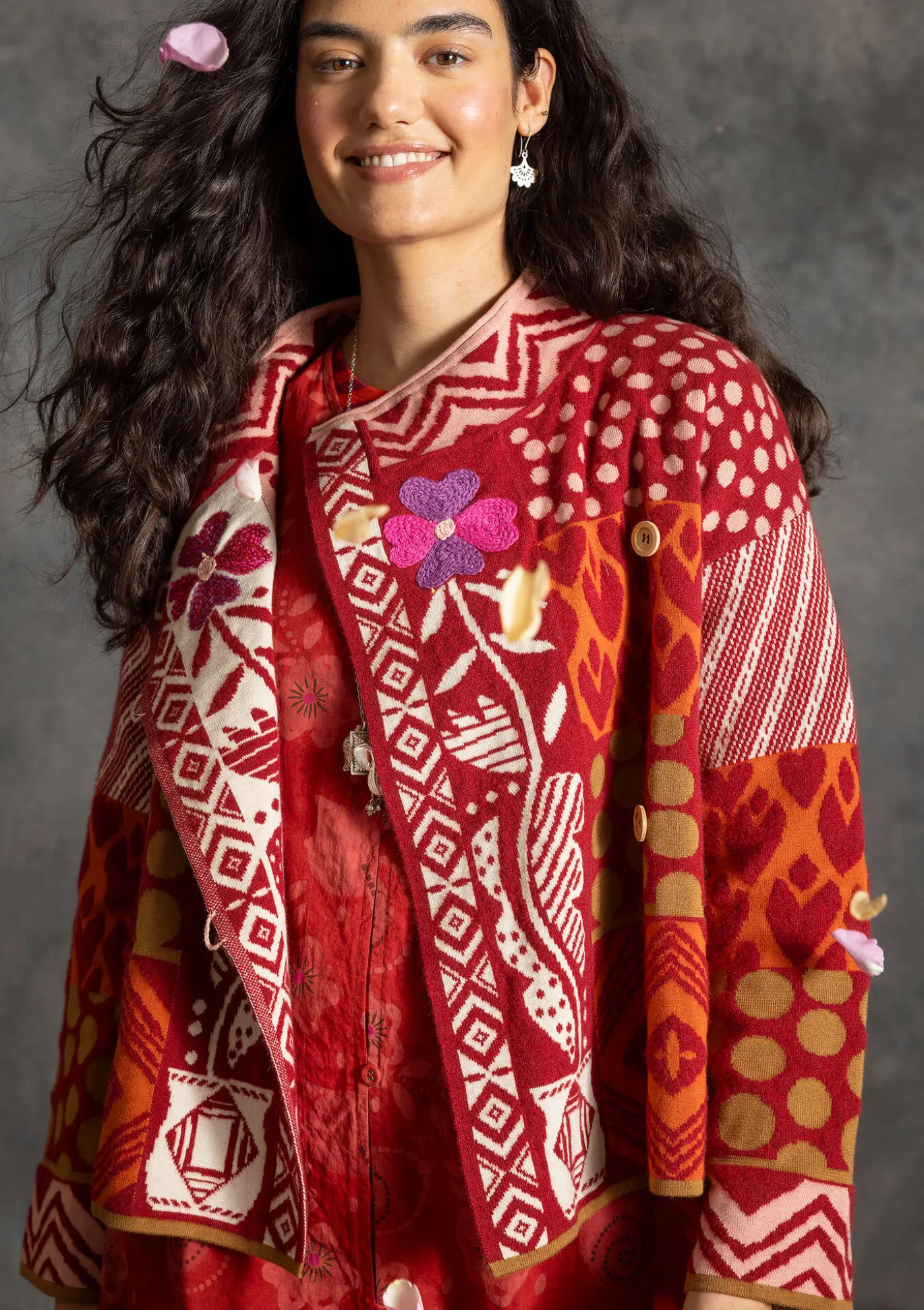 Gudrun Sjödén Strickjacke „Viktoria“ aus Baumwolle/Lammwolle^ Strickjacken
