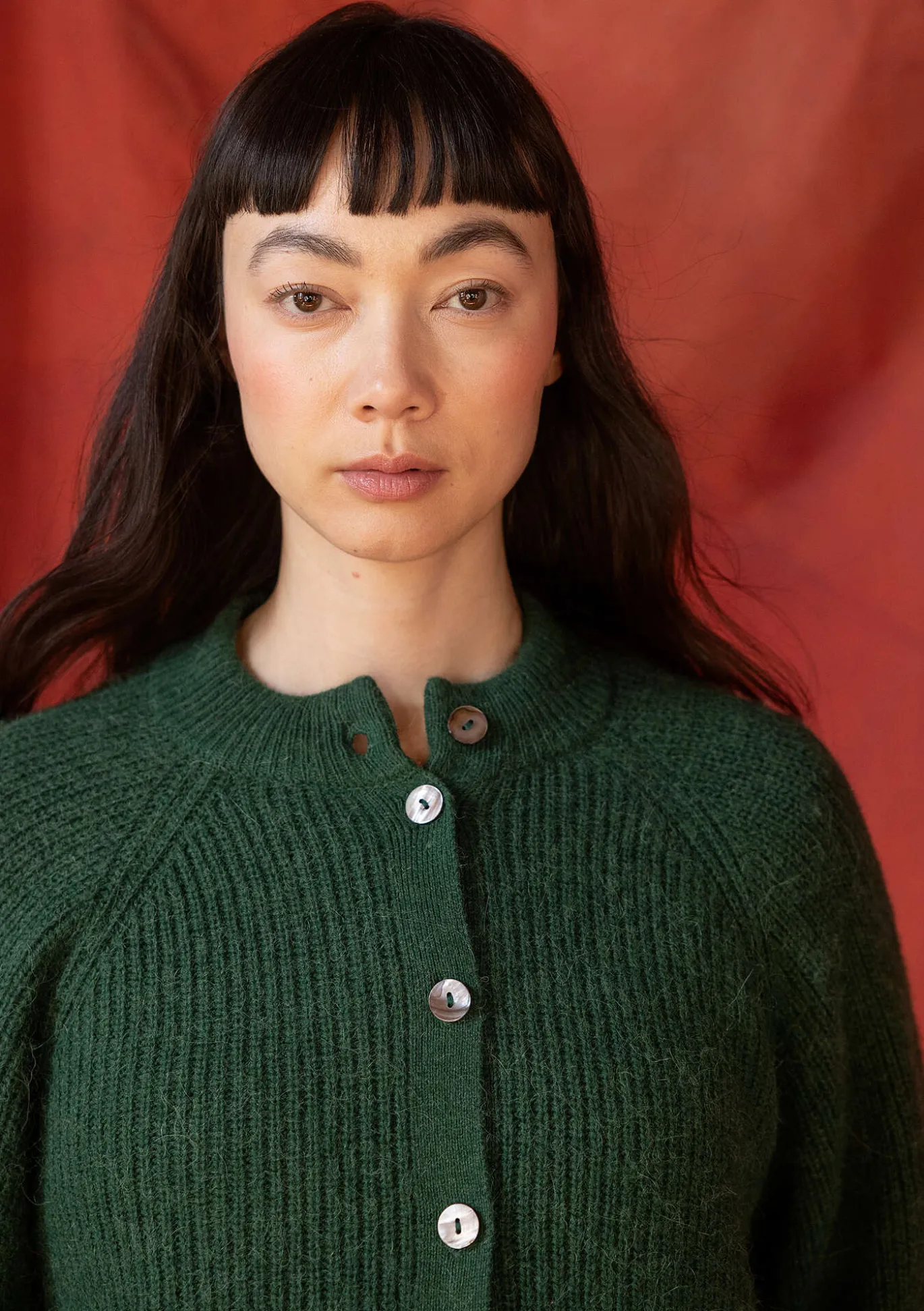 Gudrun Sjödén Strickjacke „Vinternatt“ aus Bio- und Recycling-Baumwolle/Alpakawollgemisch^ Strickjacken