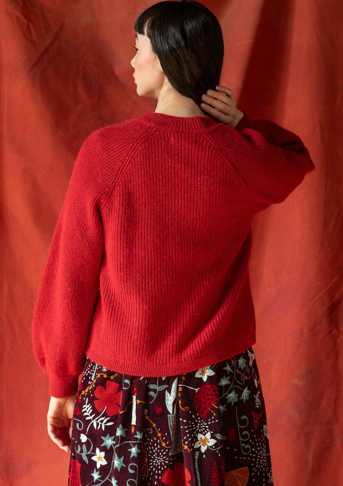 Gudrun Sjödén Strickjacke „Vinternatt“ aus Bio- und Recycling-Baumwolle/Alpakawollgemisch^ Strickjacken