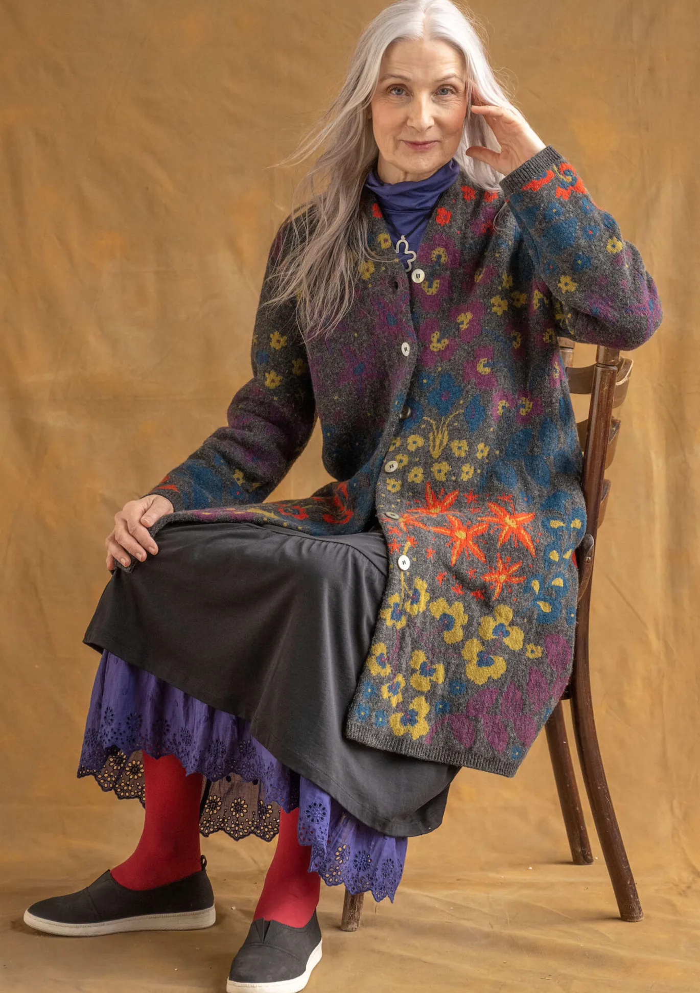 Gudrun Sjödén Strickmantel „Saga“ aus Recycling-Wolle^ Jacken & Mäntel | Strickjacken