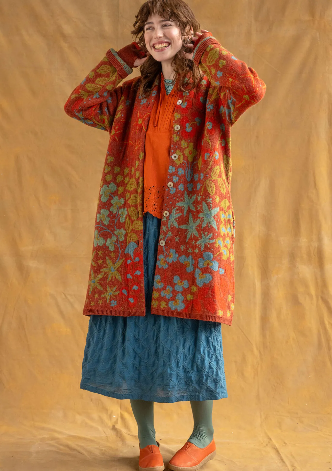 Gudrun Sjödén Strickmantel „Saga“ aus Recycling-Wolle^ Jacken & Mäntel | Strickjacken