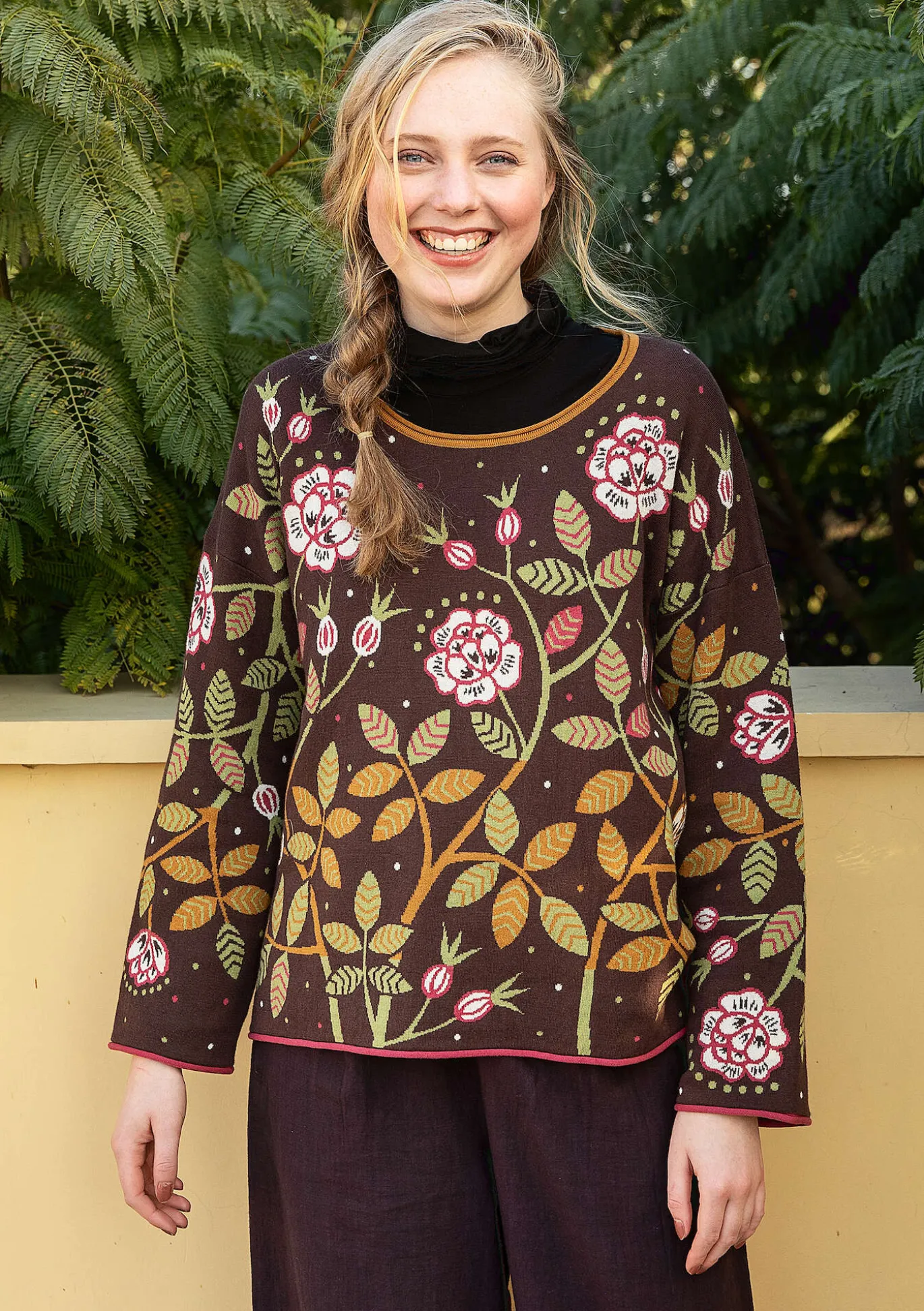 Gudrun Sjödén Strickpullover „Nyponros“ aus Bio-/Recycling-Baumwolle^ Pullover & Shirts