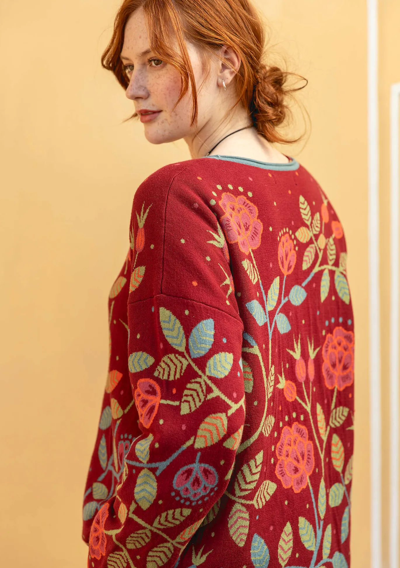 Gudrun Sjödén Strickpullover „Nyponros“ aus Bio-/Recycling-Baumwolle^ Pullover & Shirts
