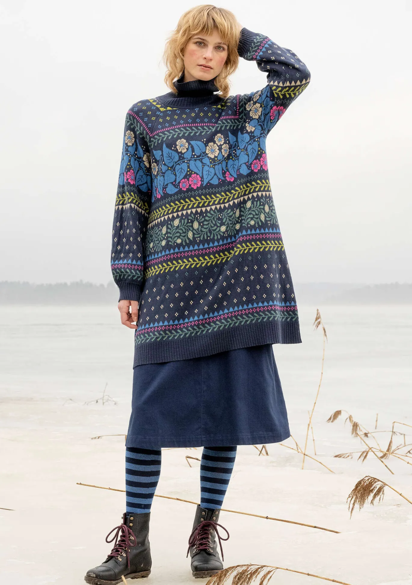 Gudrun Sjödén Stricktunika „Borealis“ aus Bio- und Recycling-Baumwolle/Wolle^ Tuniken