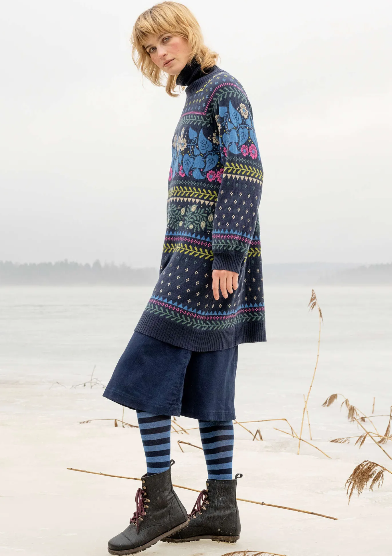 Gudrun Sjödén Stricktunika „Borealis“ aus Bio- und Recycling-Baumwolle/Wolle^ Tuniken