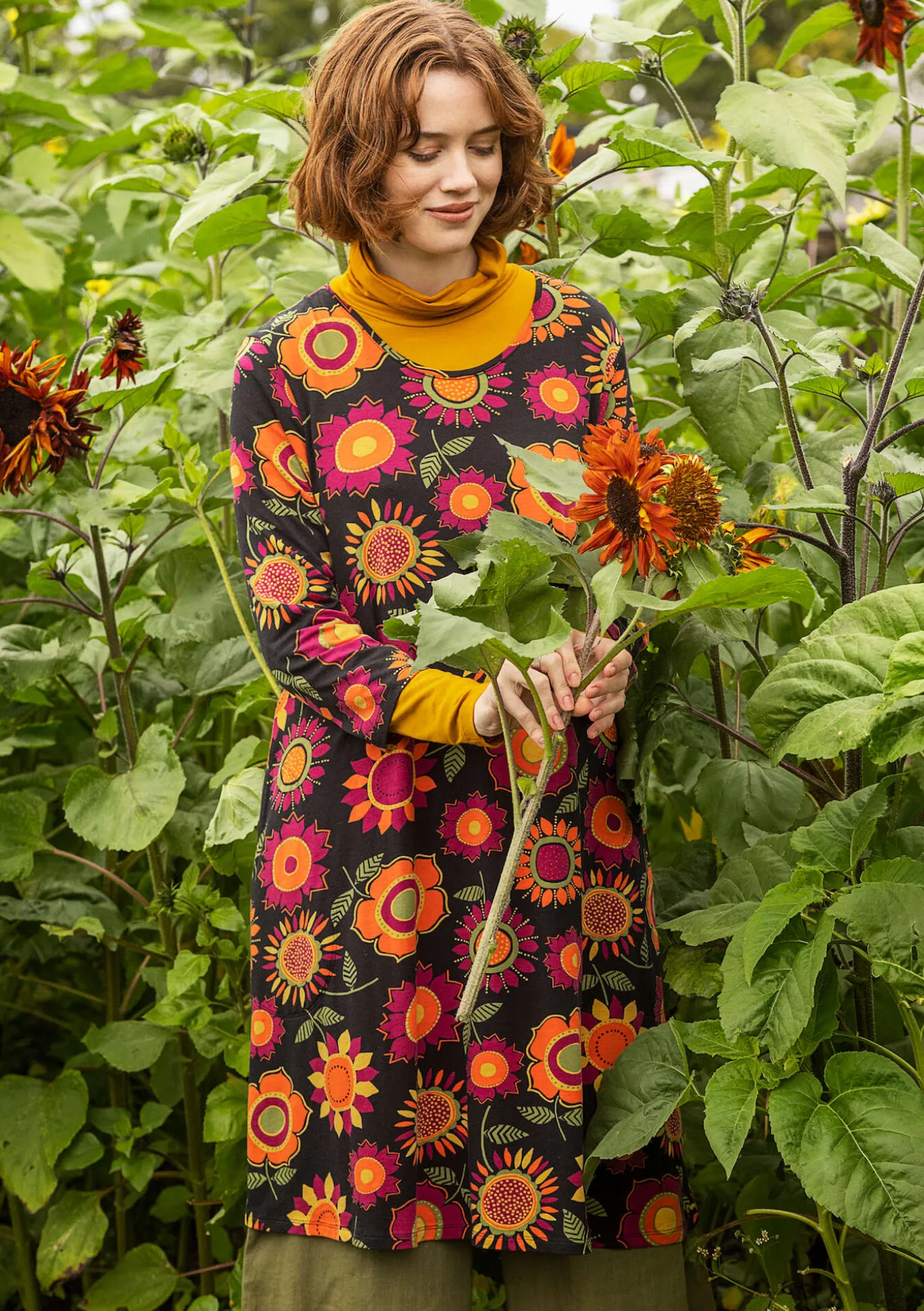 Gudrun Sjödén Trikotkleid „Sunflower“ aus Lyocell/Elasthan^ Kleider