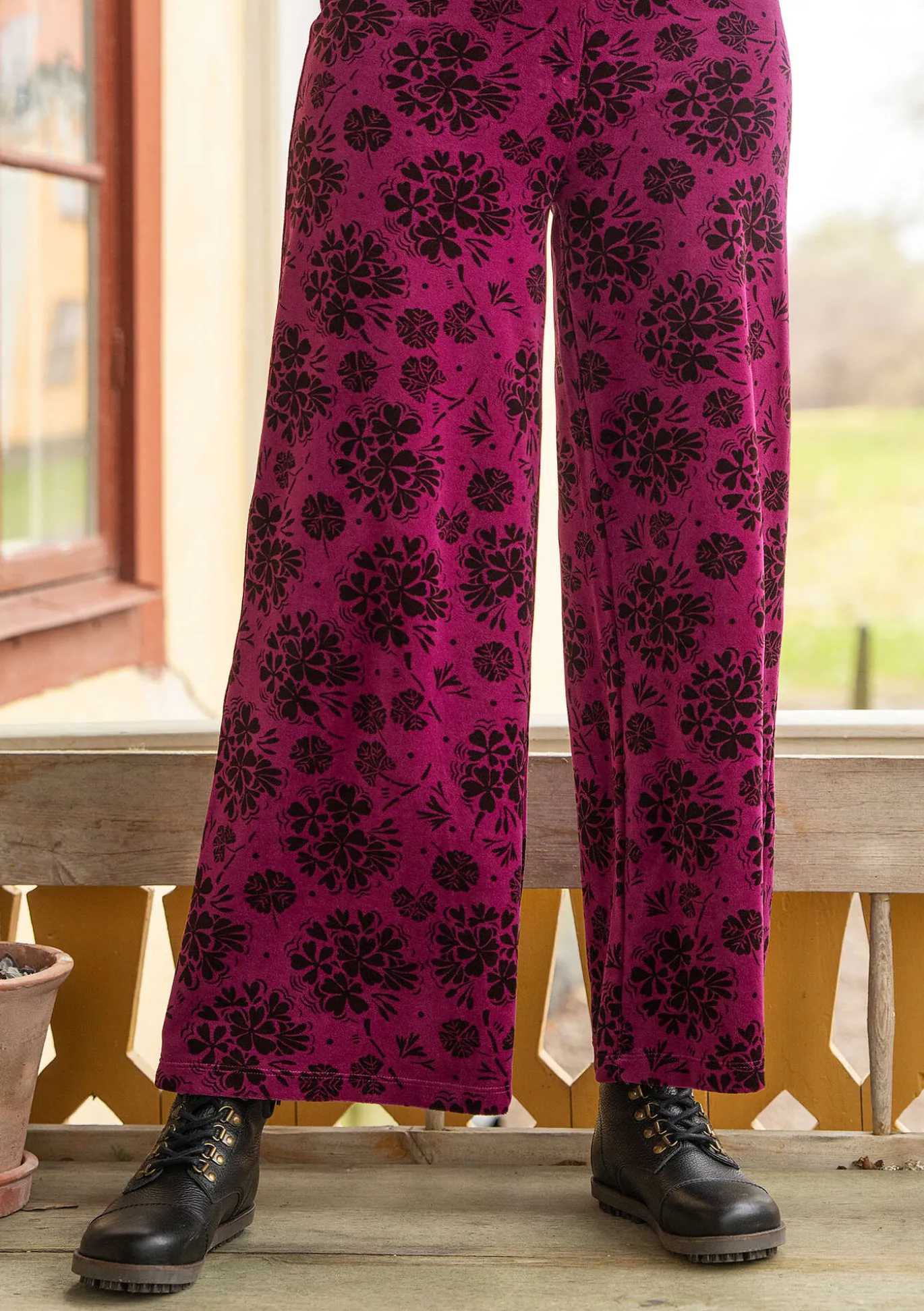 Gudrun Sjödén Velourshose „Selma“ aus Bio-Baumwolle/Recycling-Polyester^ Hosen