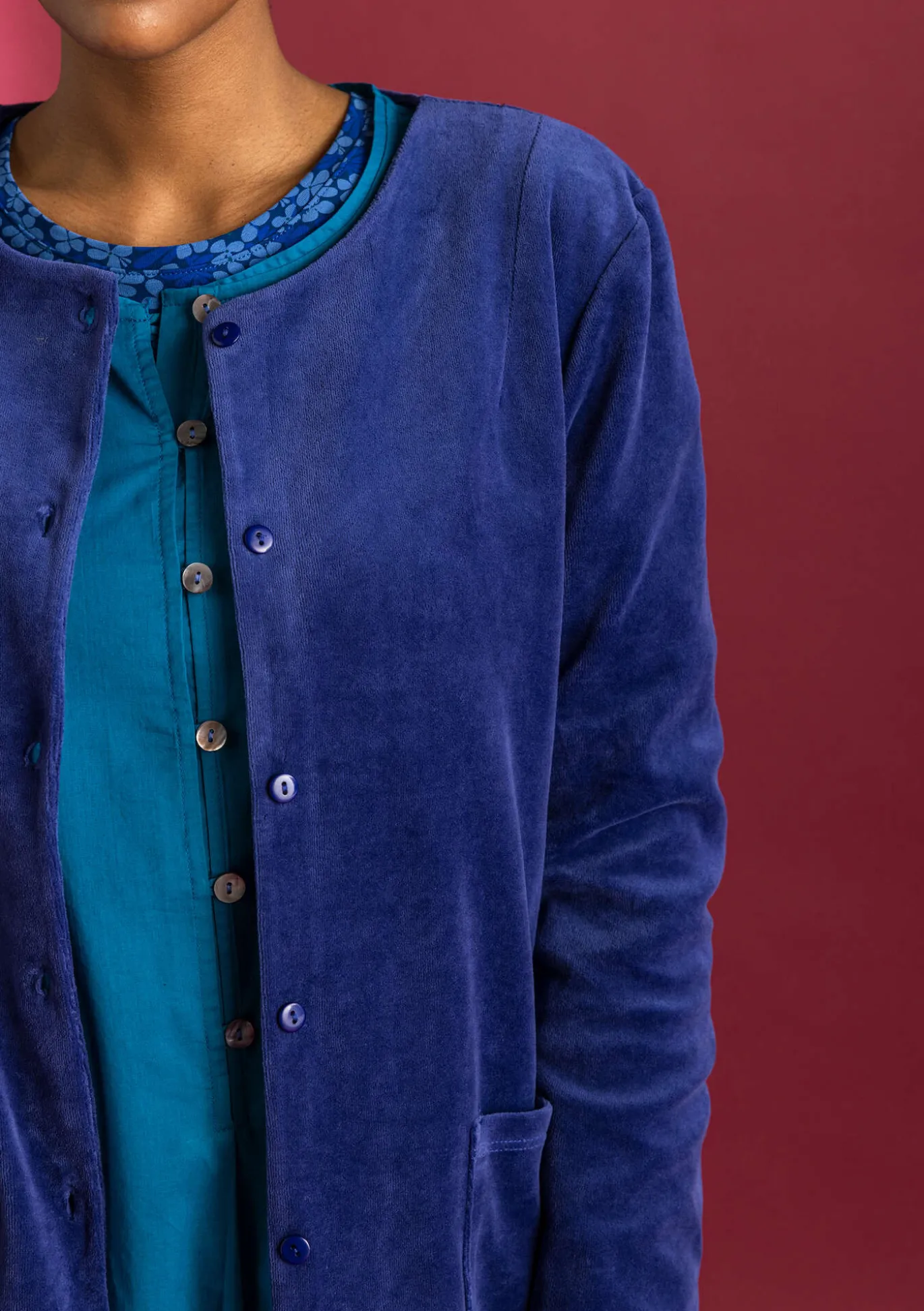 Gudrun Sjödén Veloursjacke aus Bio-Baumwolle/Recycling-Polyester^ Strickjacken | Pullover & Shirts