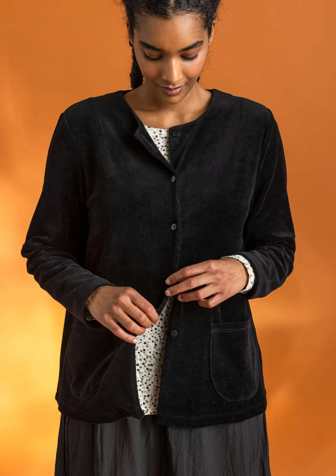 Gudrun Sjödén Veloursjacke aus Bio-Baumwolle/Recycling-Polyester^ Strickjacken | Pullover & Shirts