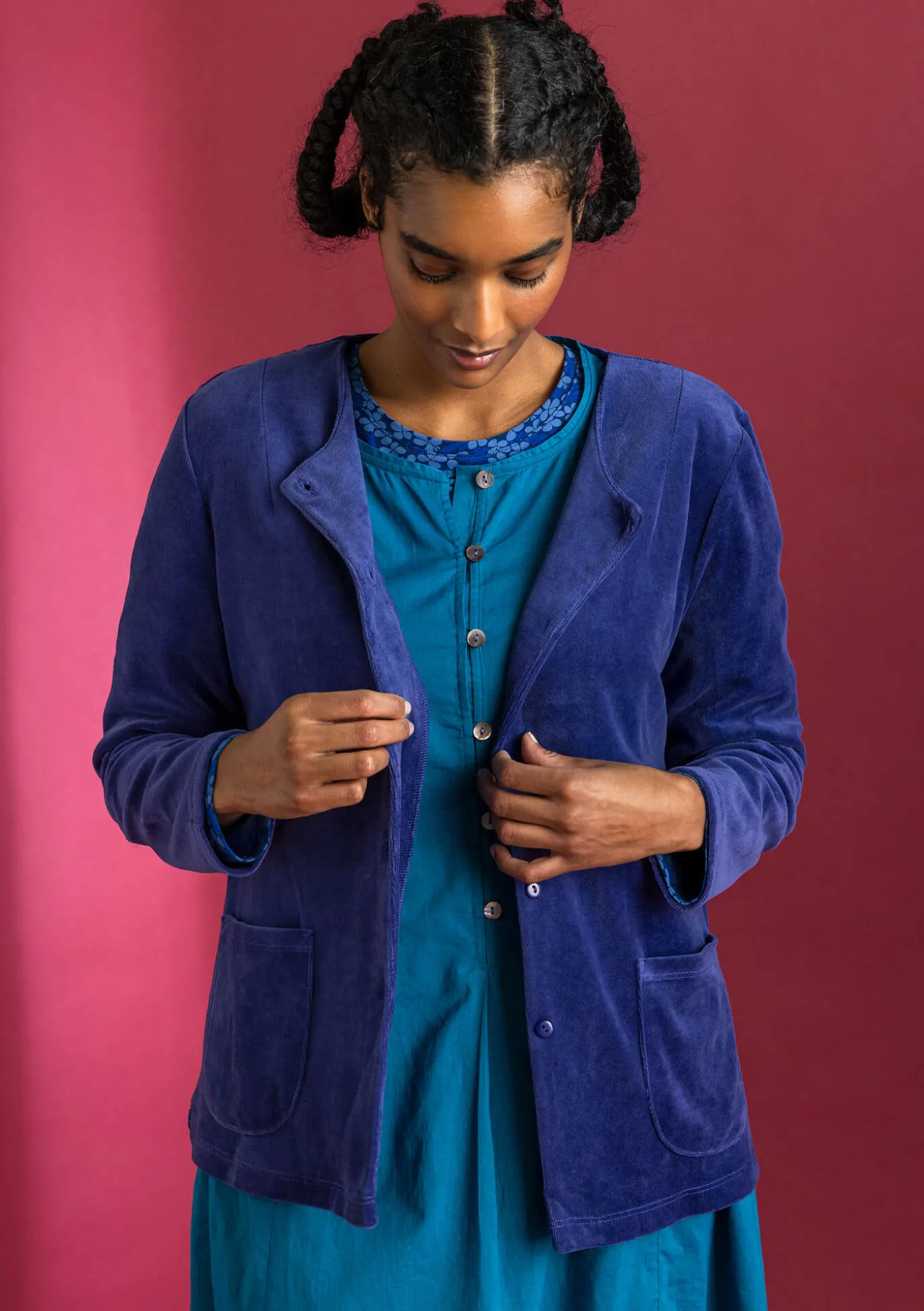 Gudrun Sjödén Veloursjacke aus Bio-Baumwolle/Recycling-Polyester^ Strickjacken | Pullover & Shirts