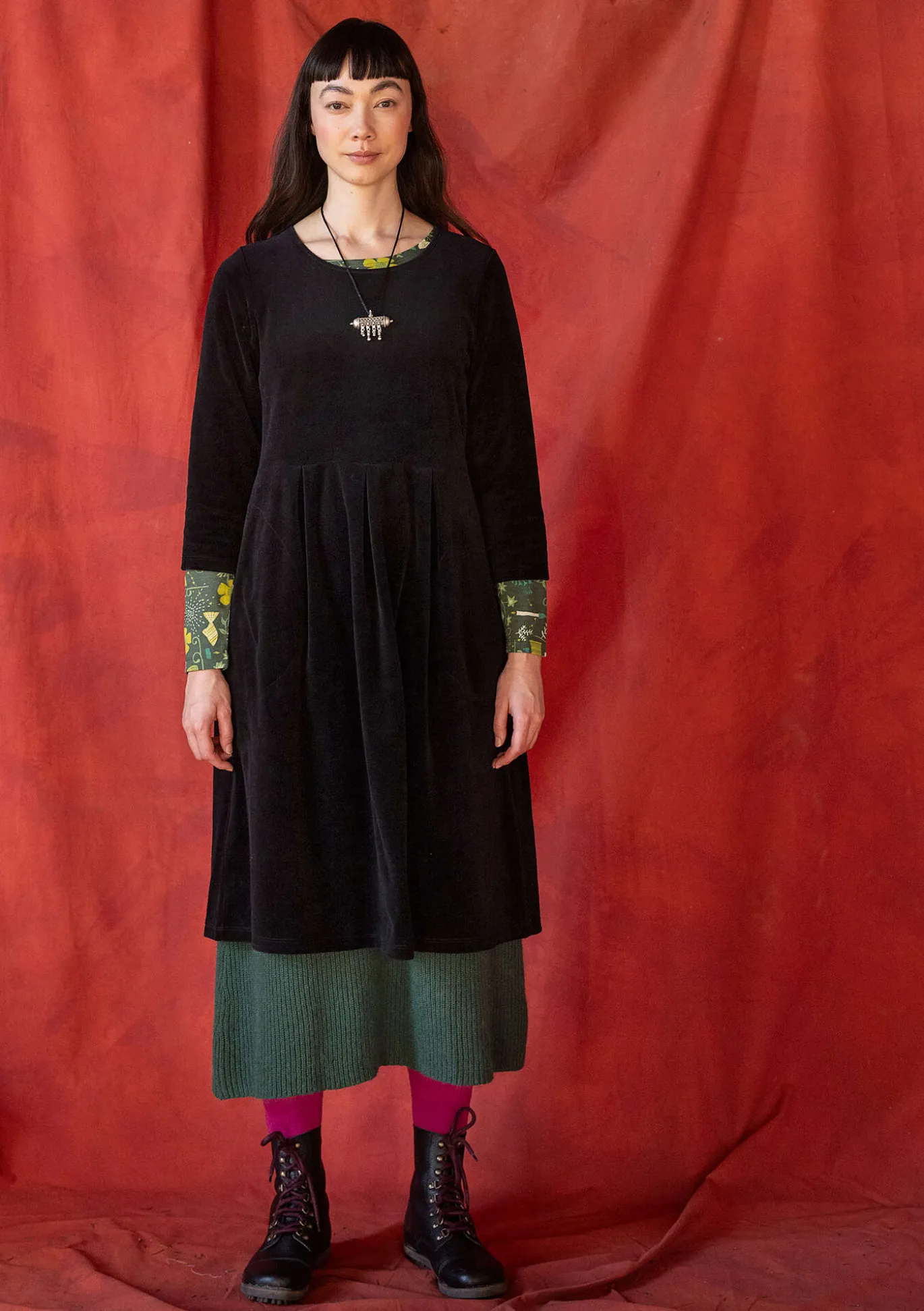 Gudrun Sjödén Velourskleid „Fyrverkeri“ aus Bio-Baumwolle/Recycling-Polyester^ Kleider