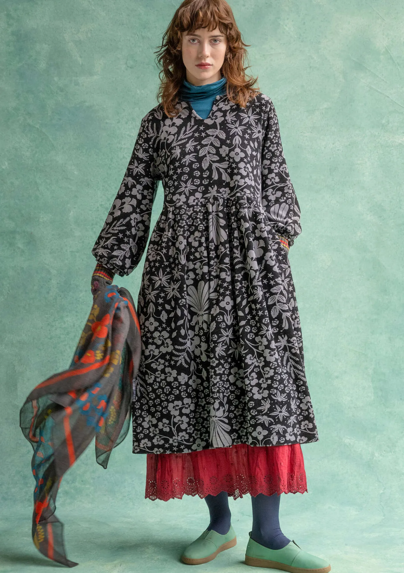 Gudrun Sjödén Velourskleid „Katla“ aus Bio-Baumwolle/Recycling-Polyester^ Kleider