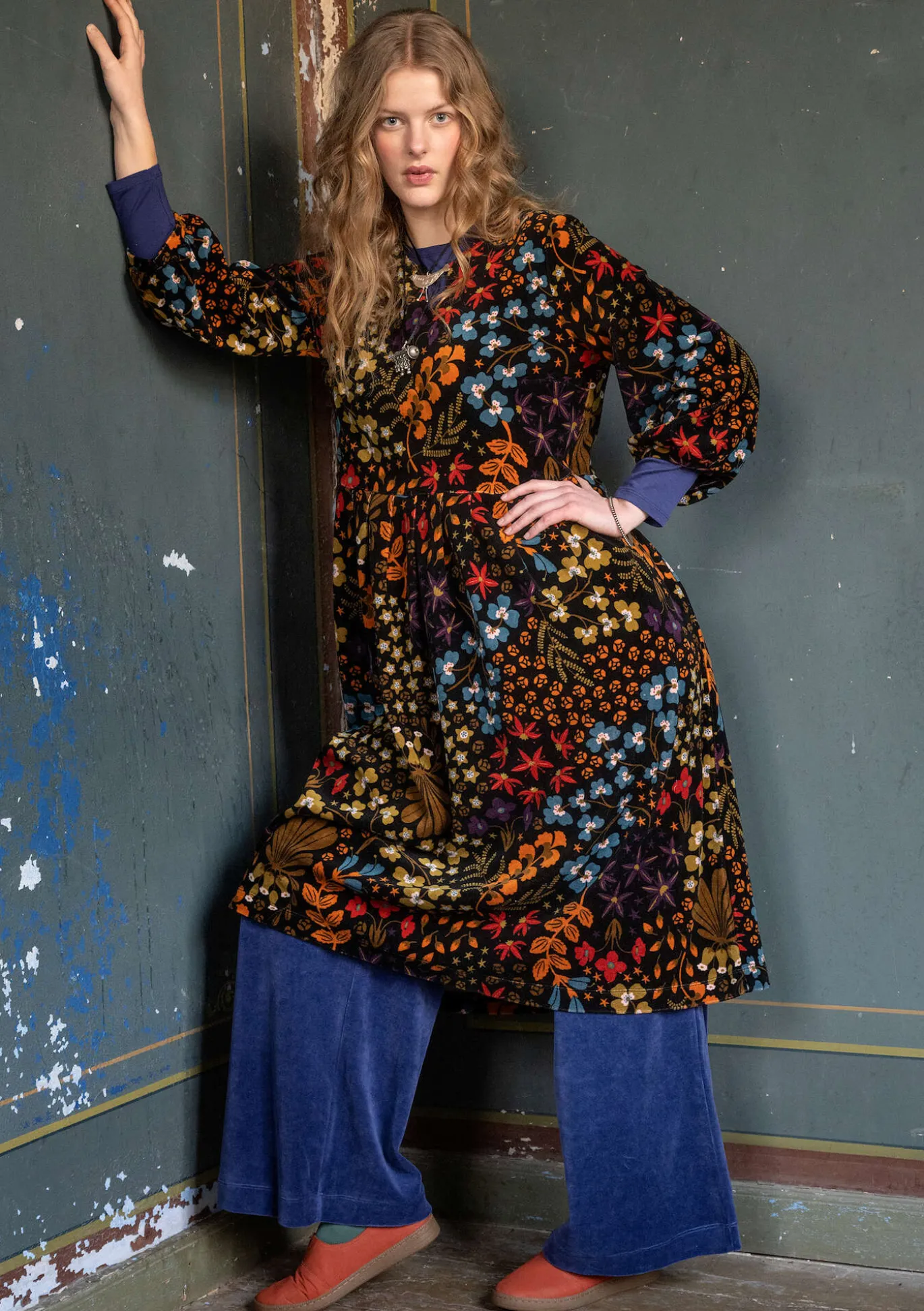 Gudrun Sjödén Velourskleid „Katla“ aus Bio-Baumwolle/Recycling-Polyester^ Kleider
