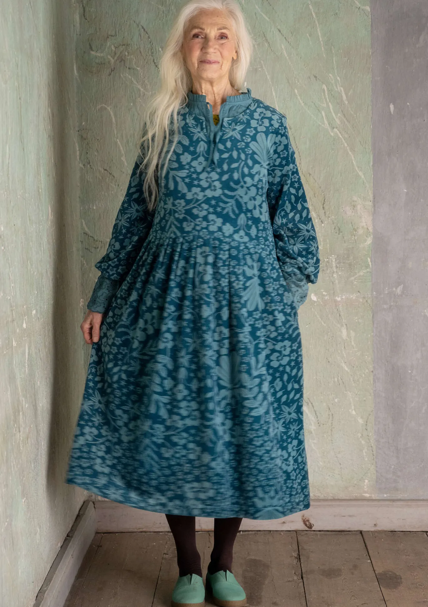 Gudrun Sjödén Velourskleid „Katla“ aus Bio-Baumwolle/Recycling-Polyester^ Kleider