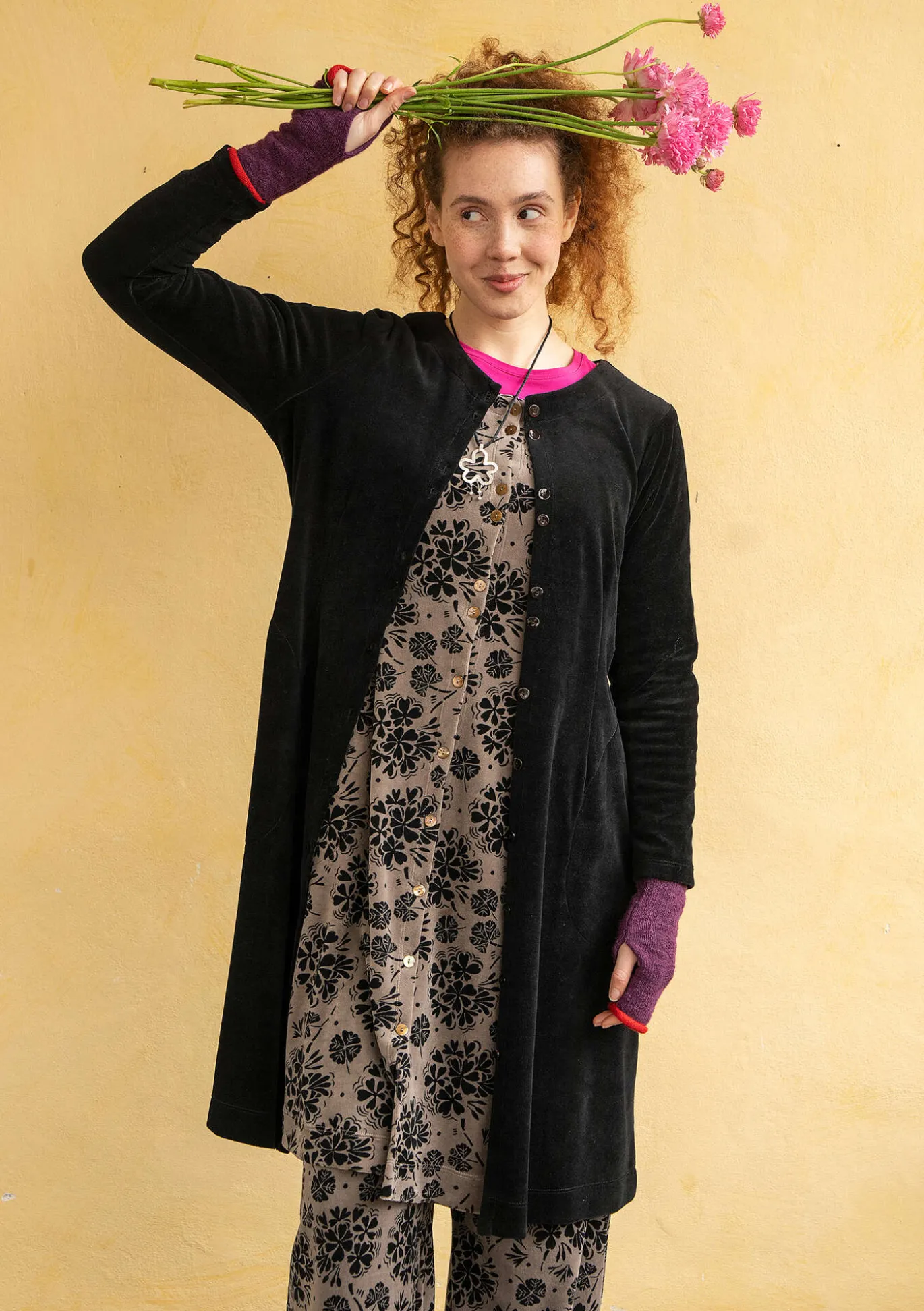 Gudrun Sjödén Velourskleid „Selma“ aus Bio-Baumwolle/Recycling-Polyester^ Kleider