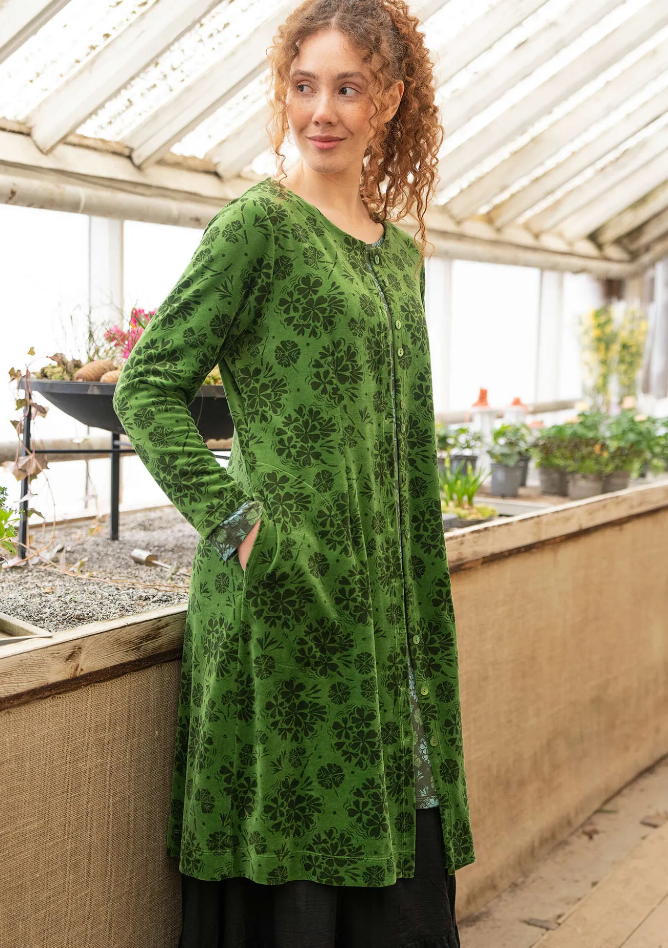 Gudrun Sjödén Velourskleid „Selma“ aus Bio-Baumwolle/Recycling-Polyester^ Kleider