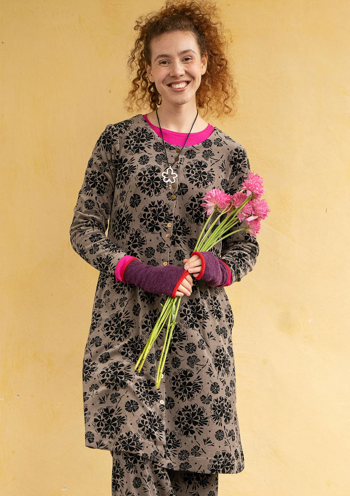 Gudrun Sjödén Velourskleid „Selma“ aus Bio-Baumwolle/Recycling-Polyester^ Kleider