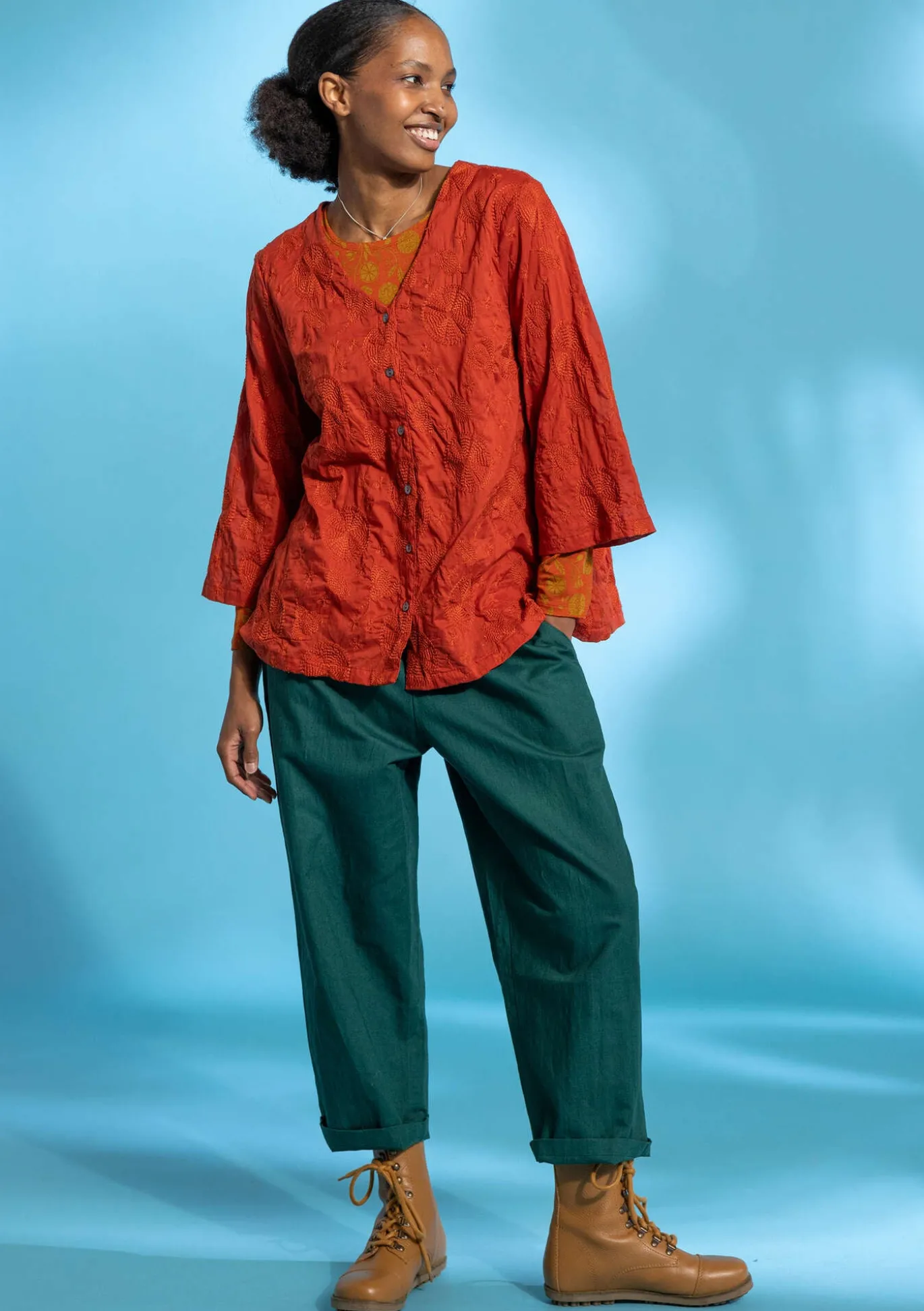 Gudrun Sjödén Webhose aus Bio-Baumwolle/Leinen^ Hosen