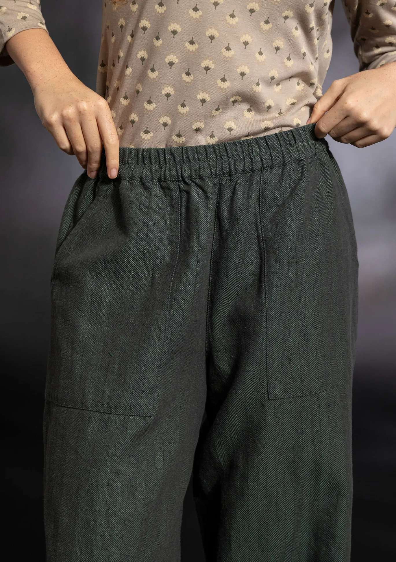 Gudrun Sjödén Webhose „Woodland“ aus Bio-Baumwolle/Leinen^ Hosen