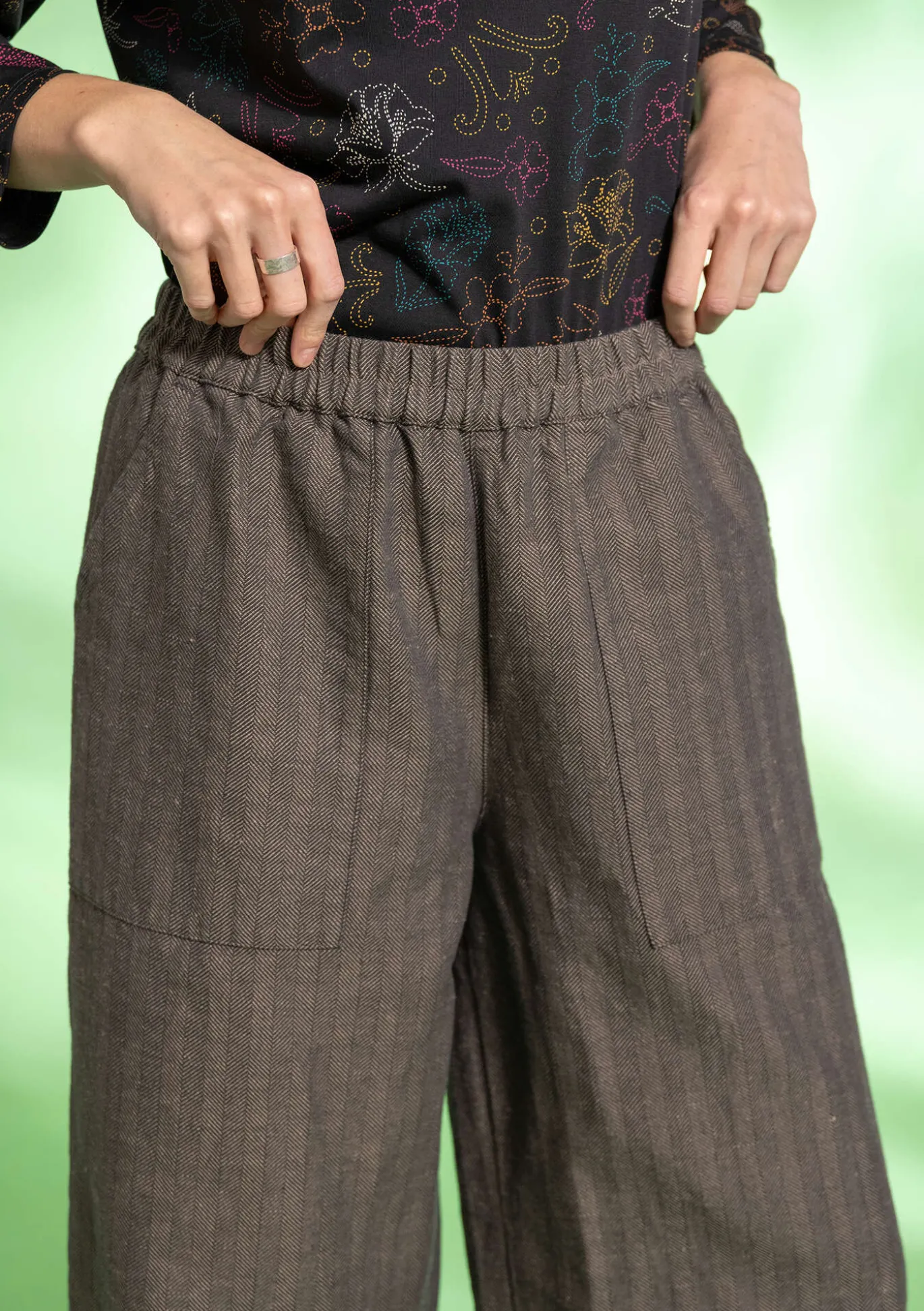 Gudrun Sjödén Webhose „Woodland“ aus Bio-Baumwolle/Leinen^ Hosen