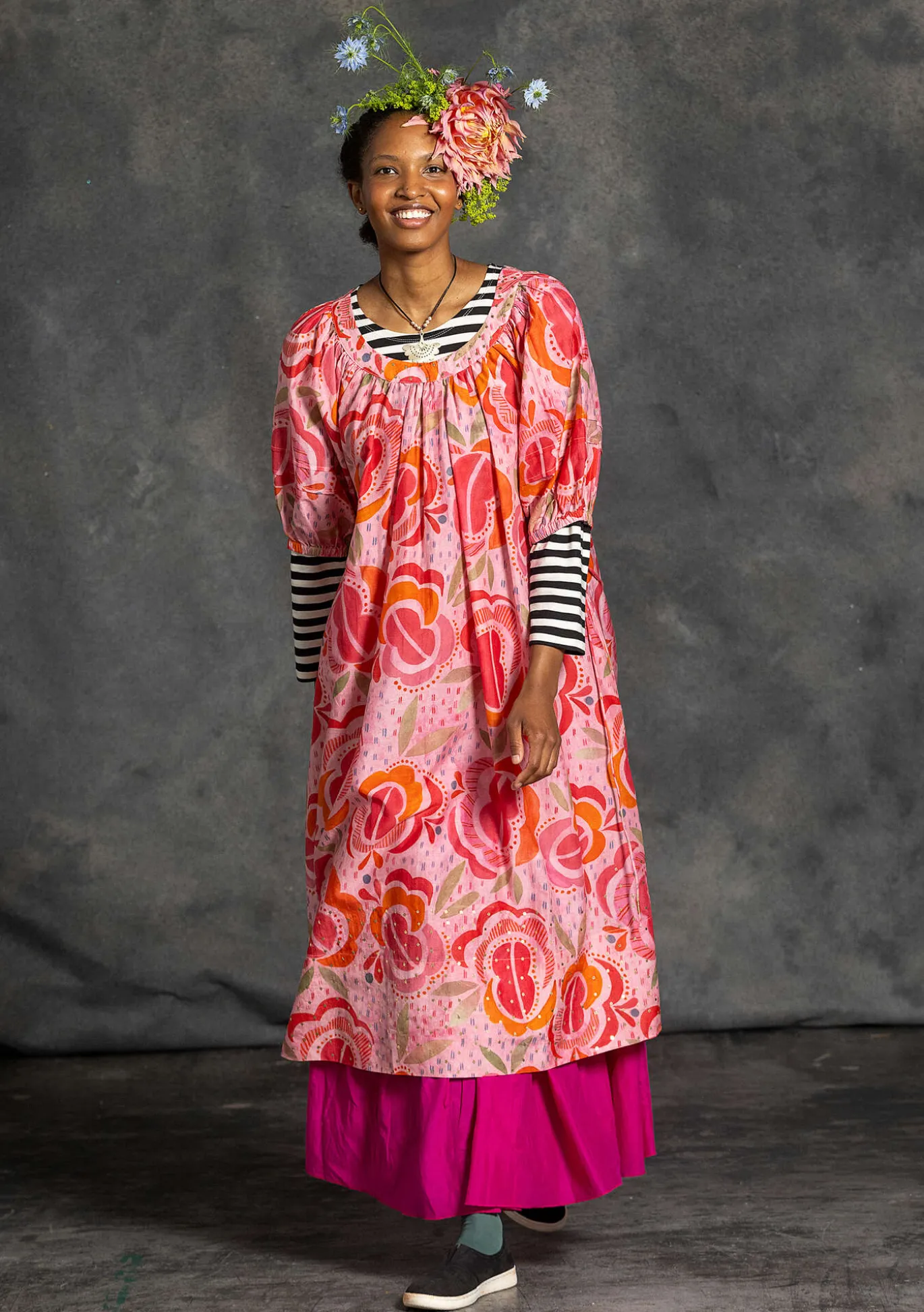 Gudrun Sjödén Webkleid „Great Rose“ aus Bio-Baumwolle/Seide^ Kleider