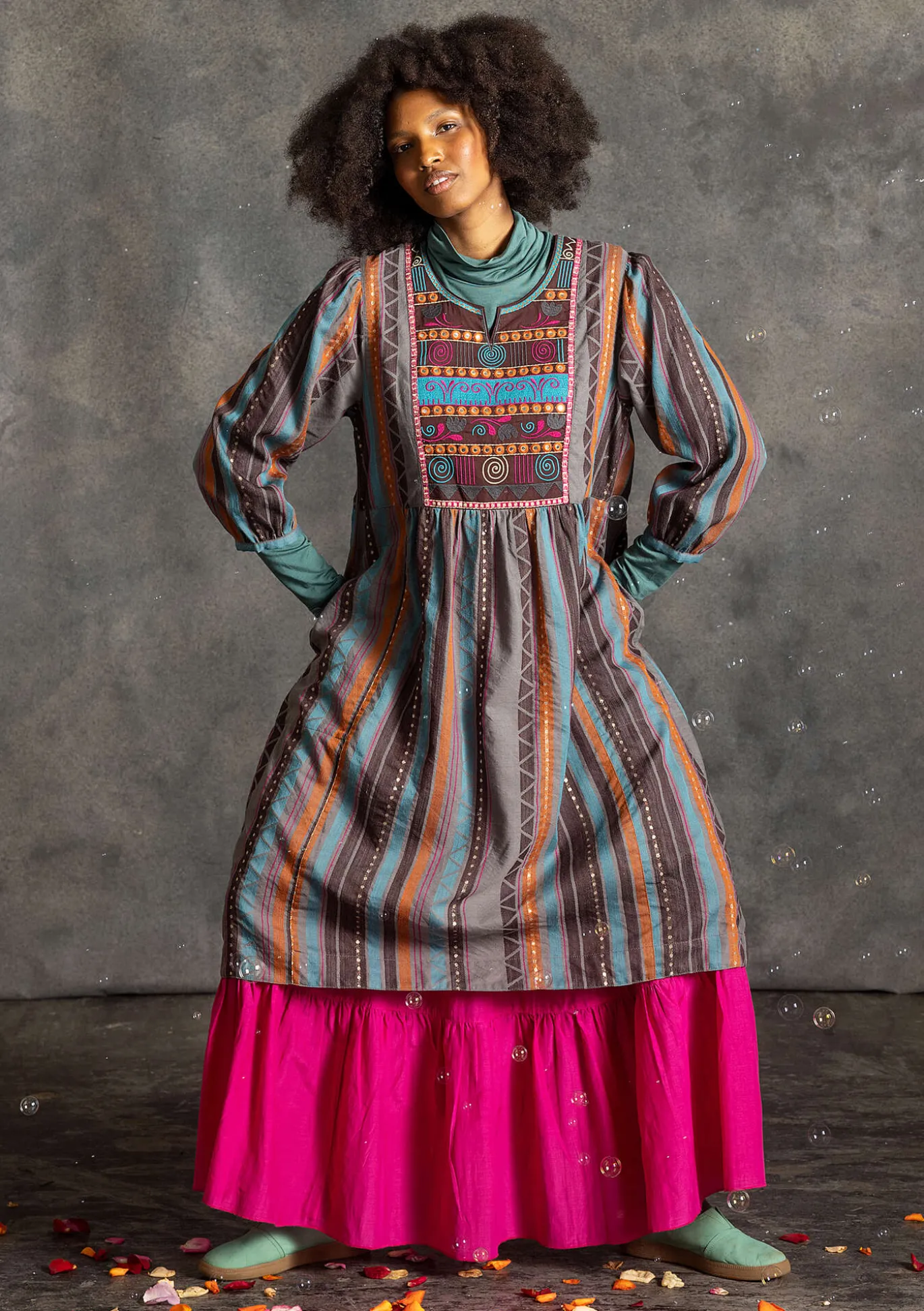 Gudrun Sjödén Webkleid „Jaipur“ aus Wolle/Baumwolle^ Kleider