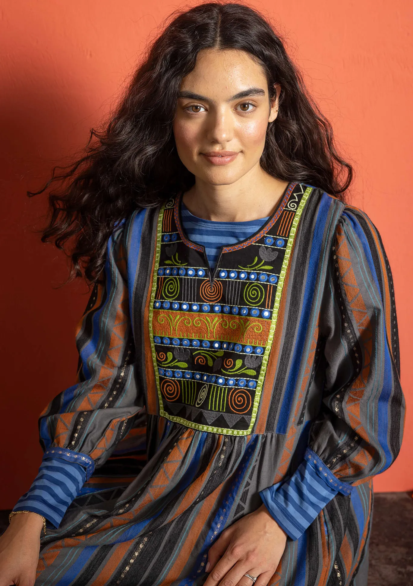 Gudrun Sjödén Webkleid „Jaipur“ aus Wolle/Baumwolle^ Kleider