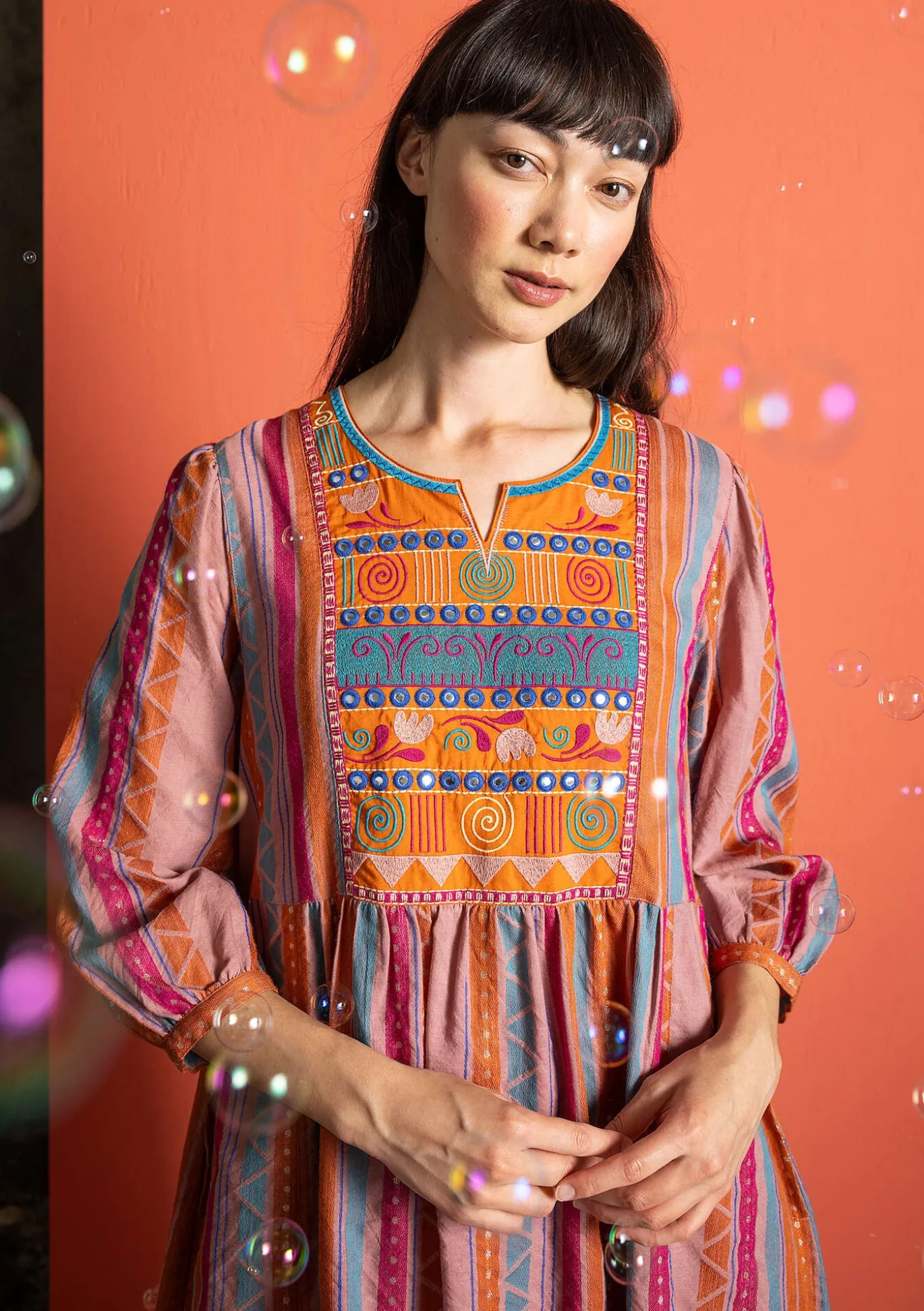 Gudrun Sjödén Webkleid „Jaipur“ aus Wolle/Baumwolle^ Kleider