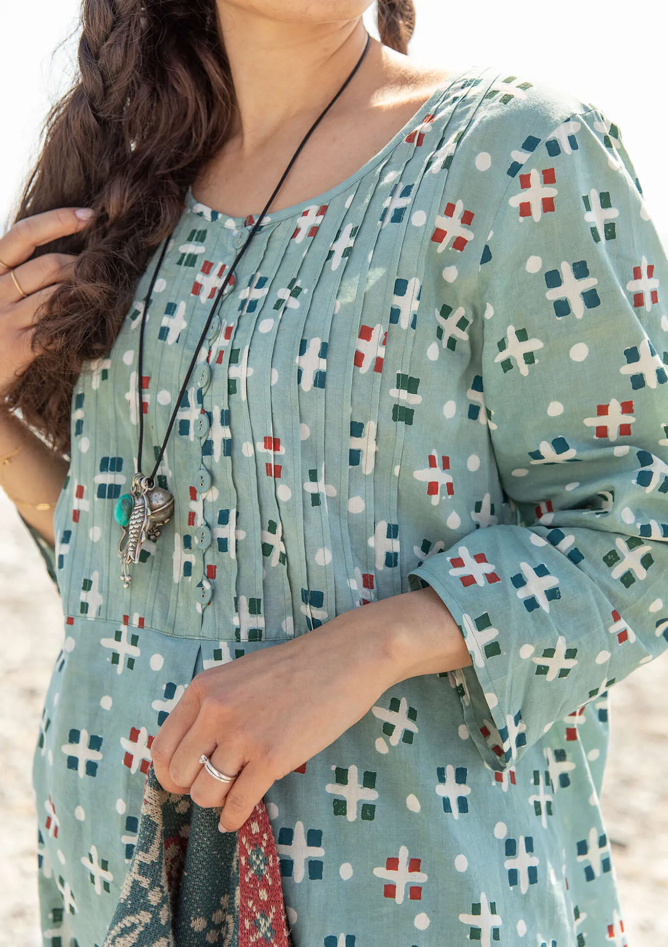 Gudrun Sjödén Webkleid „Neela“ aus Bio-Baumwolle^ Kleider