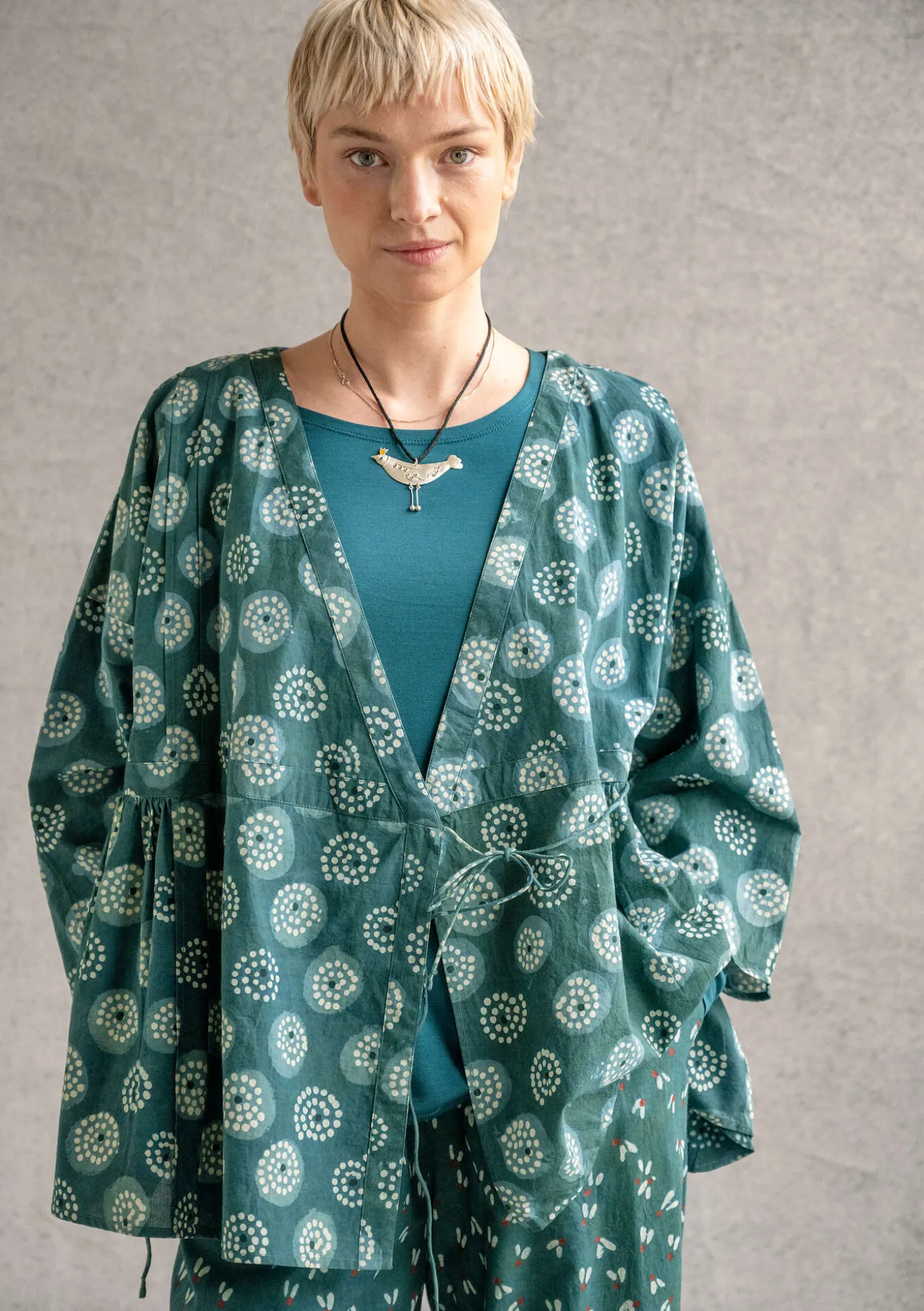 Gudrun Sjödén Wickelbluse „Clay“ aus Bio-Baumwolle^ Blusen