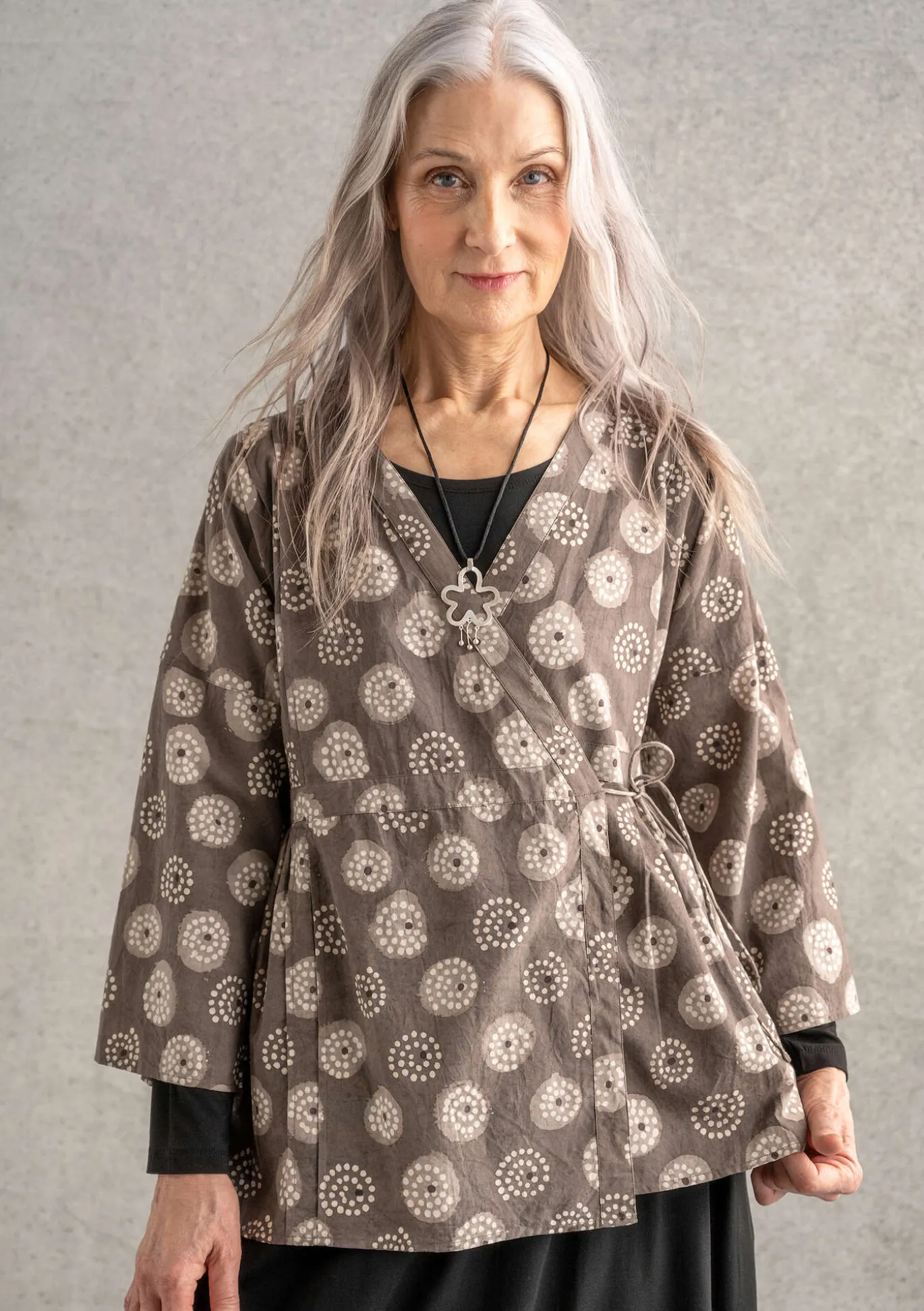 Gudrun Sjödén Wickelbluse „Clay“ aus Bio-Baumwolle^ Blusen