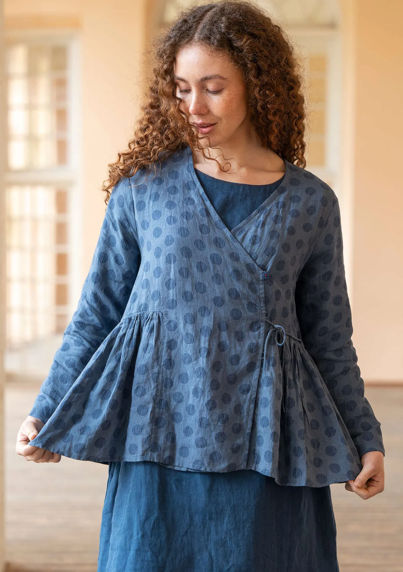 Gudrun Sjödén Wickelbluse „Piccolo“ aus Leinen^ Blusen